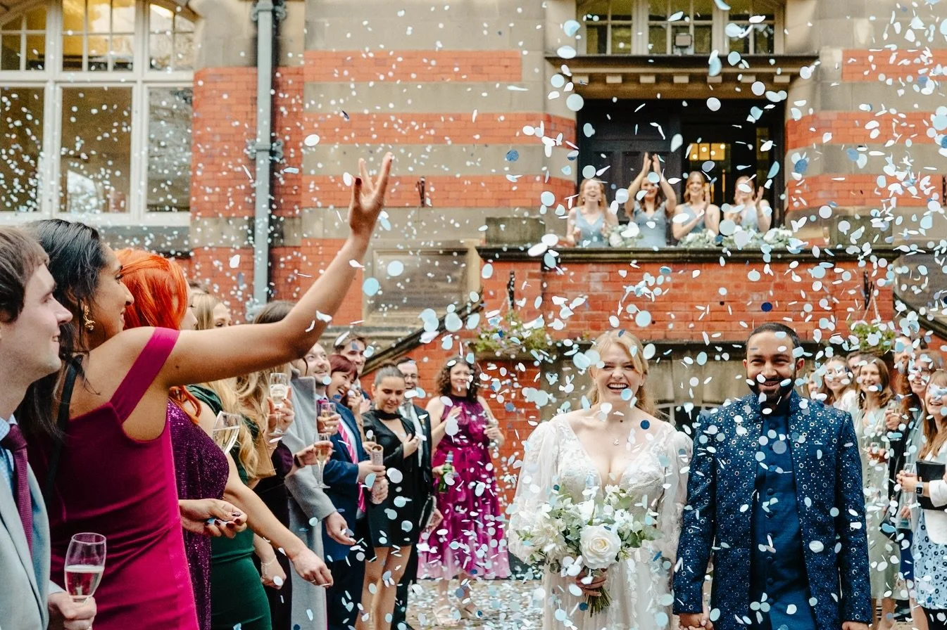 Sophie &amp; Sandip&rsquo;s confetti throw at @thepumpinghouse last was a thing of wonder. Love to see it!

Confetti by @flutterdarlings 

#confetti #pumpinghousewedding #2026wedding #nottinghamweddingphotographer