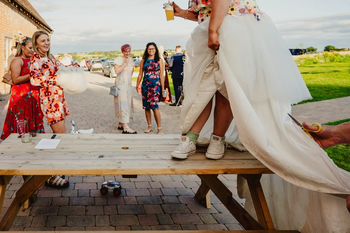 Want to know one of my absolute favourite moments from all the weddings I&rsquo;ve photographed?

It&rsquo;s this. Kirsty having the bottom 18 inches of her dress cut off so she could dance properly. Social media might have you practicing your soft s