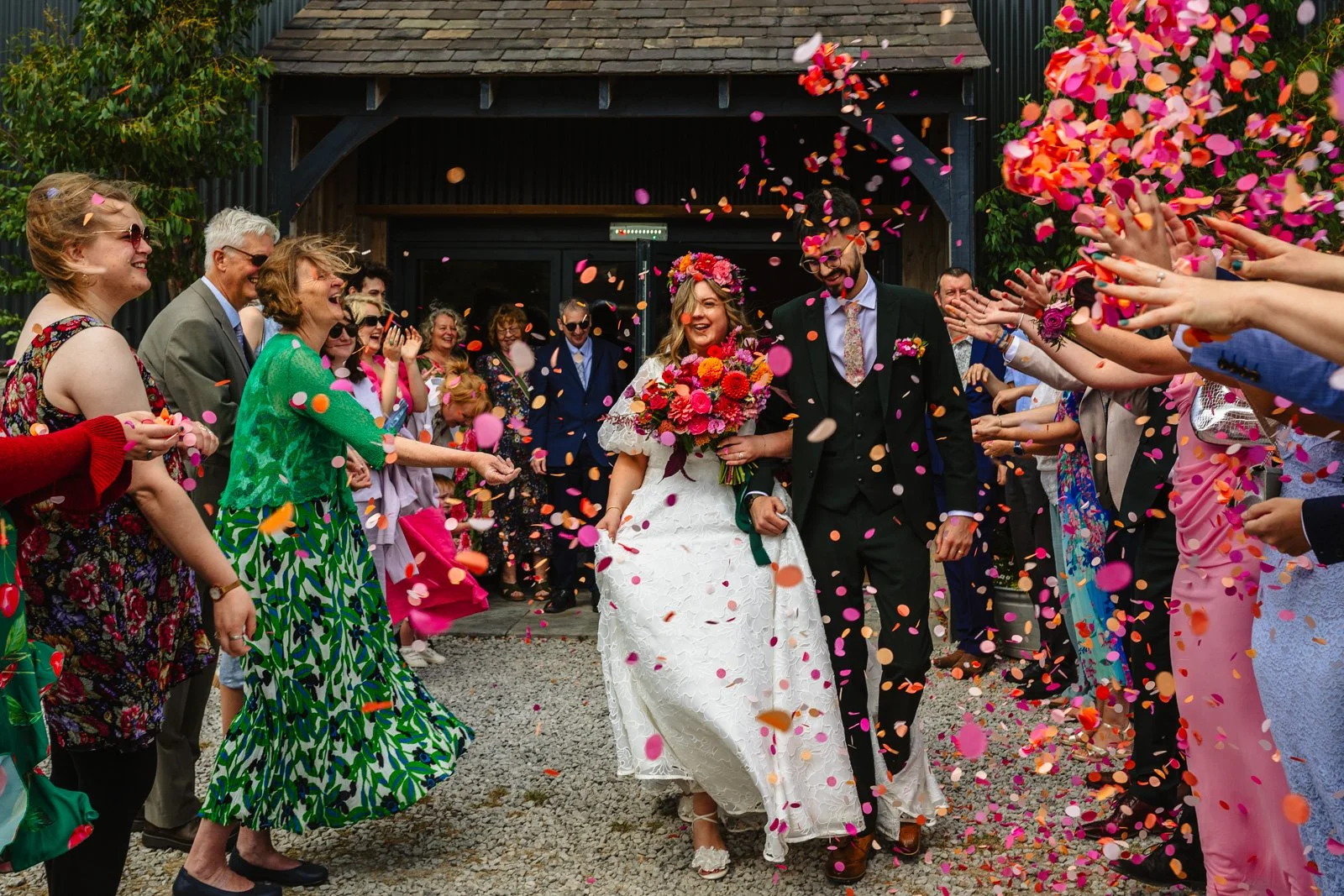 Izzy and Harry’s Colourful DIY Wedding at Peak District Holiday Barn - Buxton Wedding Photography