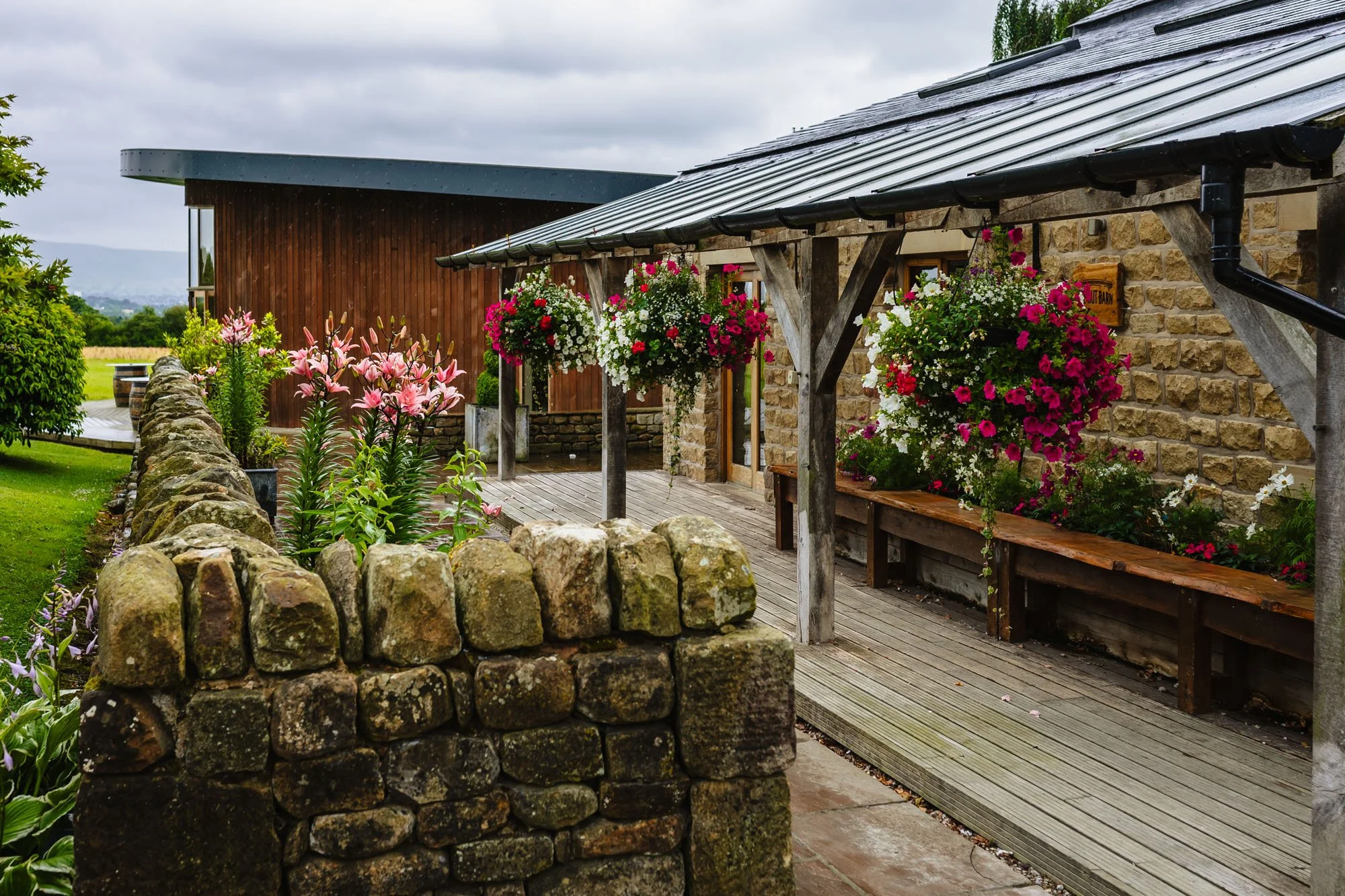 exterior photograph of the out barn in clitheroe included in a list of sustainable wedding venues