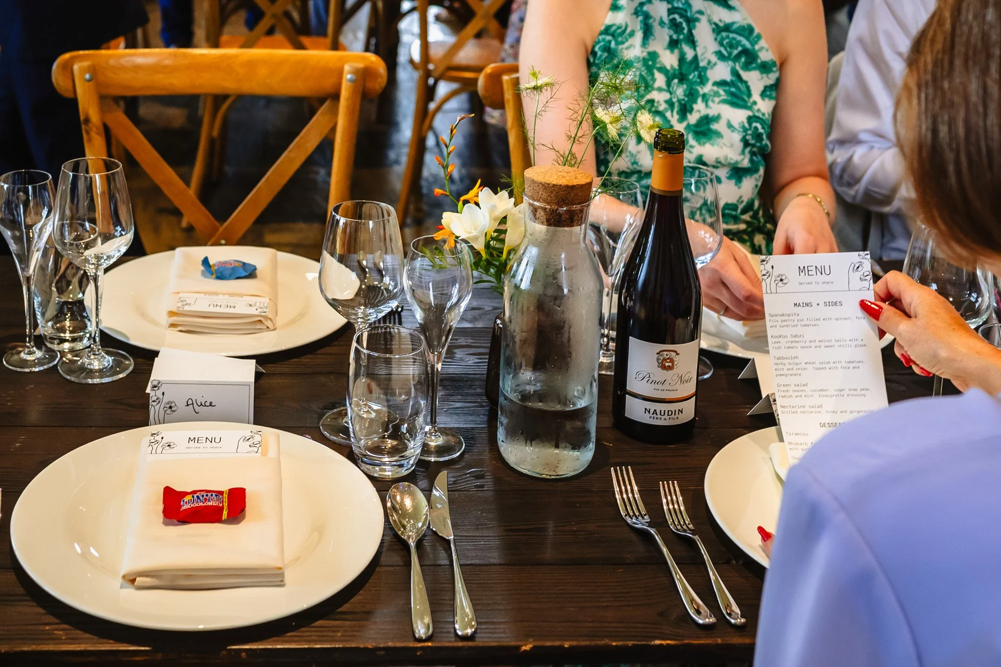 blog post image about sustainable weddings: small circles of Tony's Chocolonely