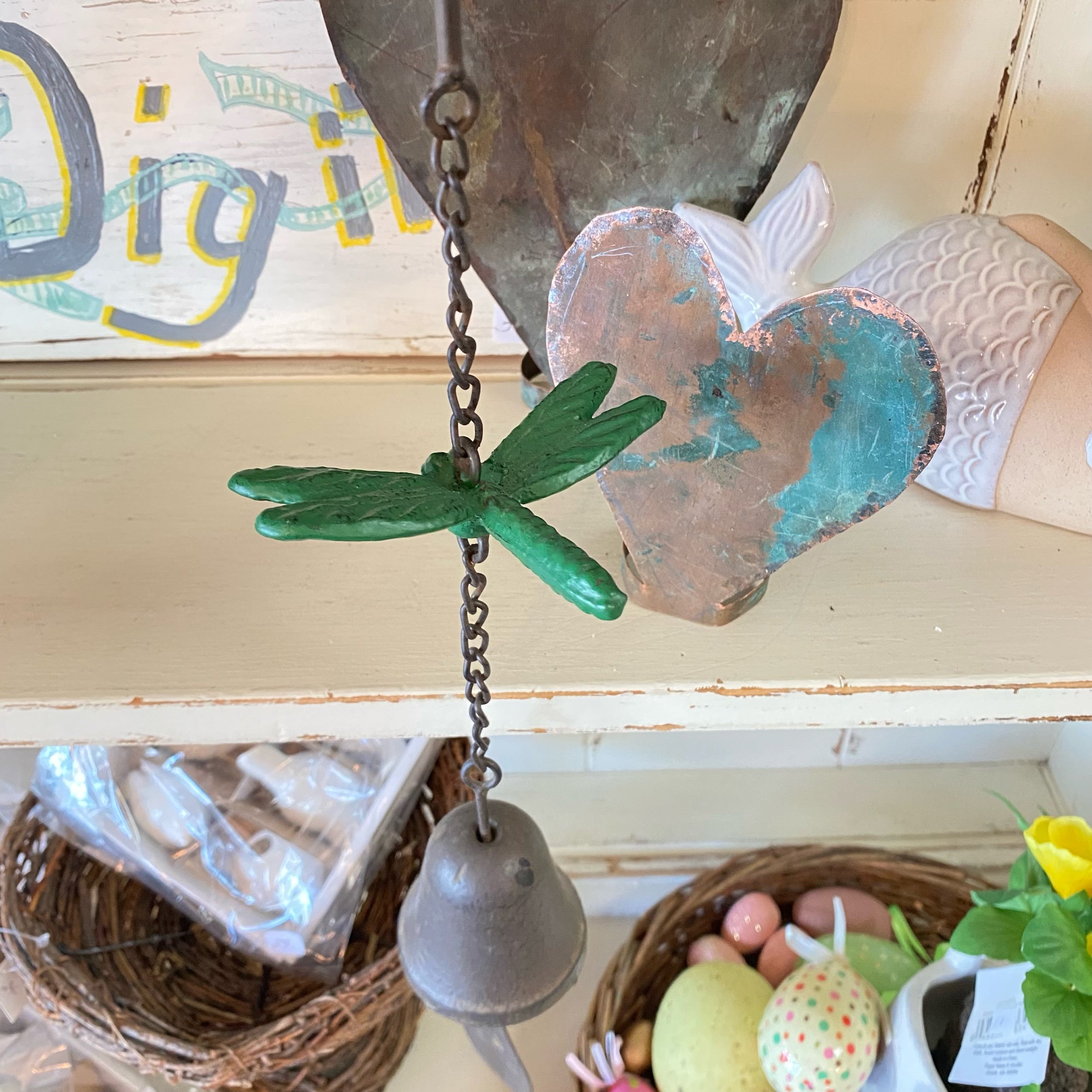 Metal Dragonfly Garden Bell