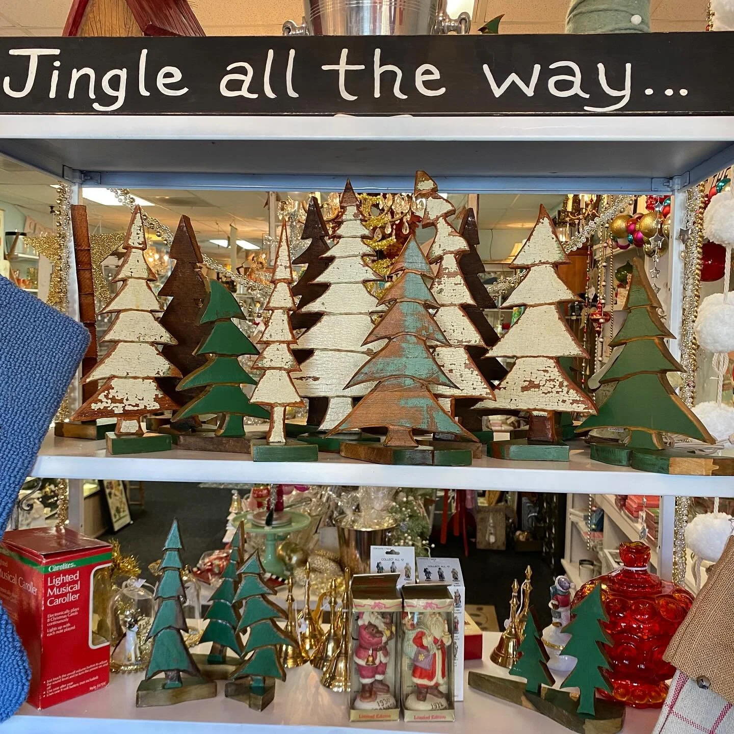 Handcrafted wood folk art trees by local folk artist! Each one is individual with a little personality. Great gifts! Now at Summer Porch open Tuesday-Saturday 11-4. #summer_porch