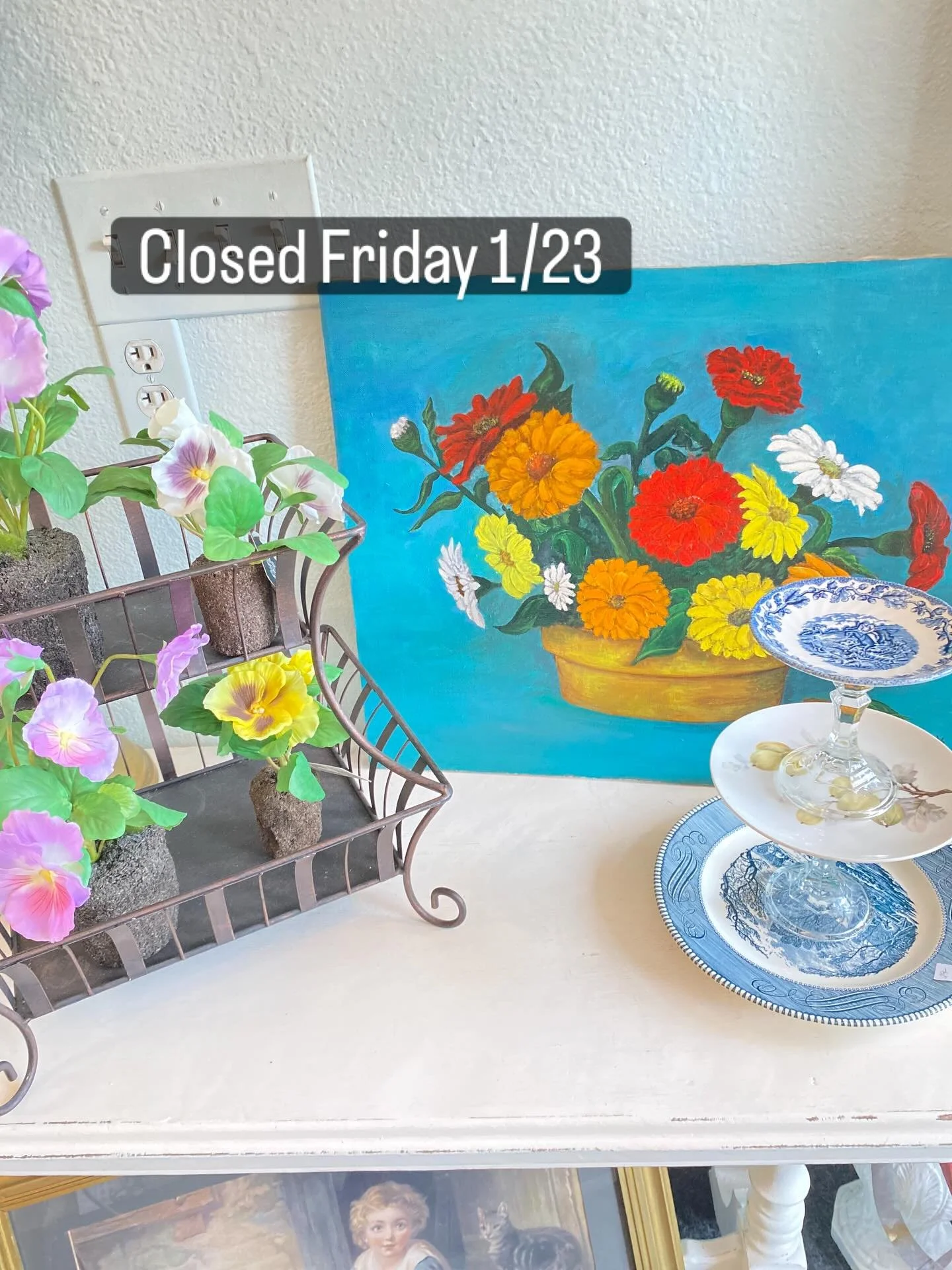 The shop is closed today, Friday 1/23. Be back in tomorrow.