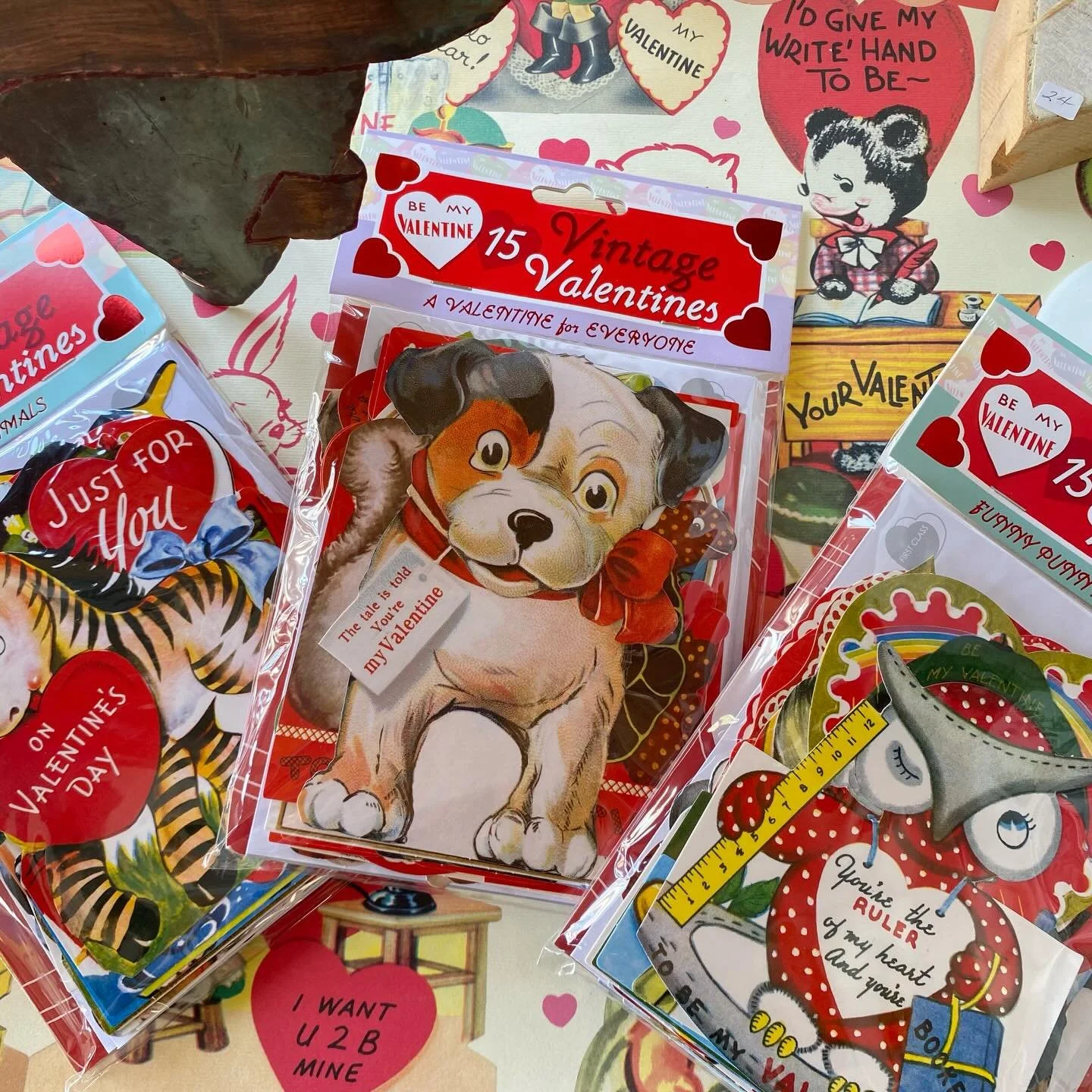 Vintage Style Valentine packs are back in stock ❤️open 11-4 Tuesday-Saturday. #summer_porch