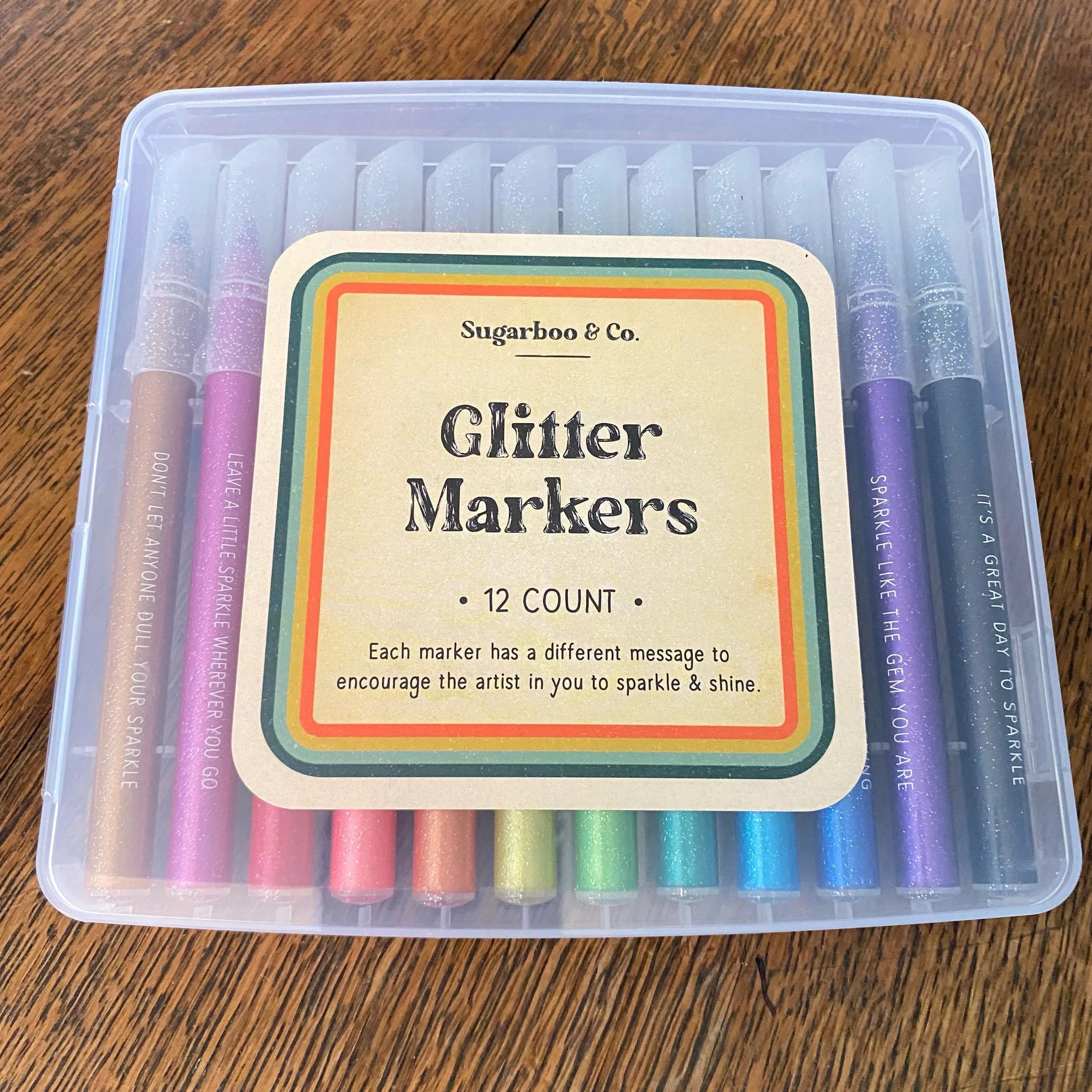Glitter Markers by Sugarboo - 12 Count