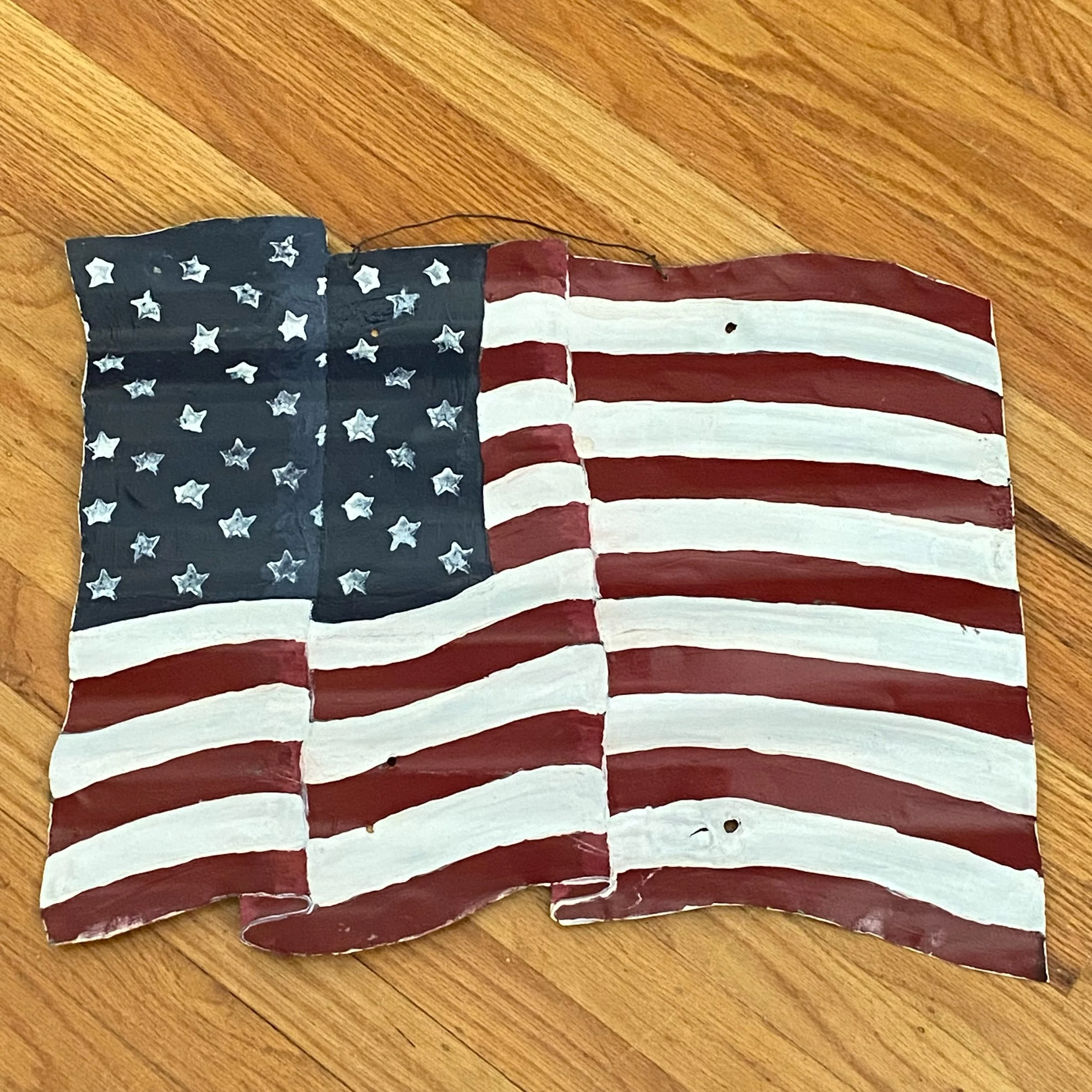 Folk Art Metal Flag