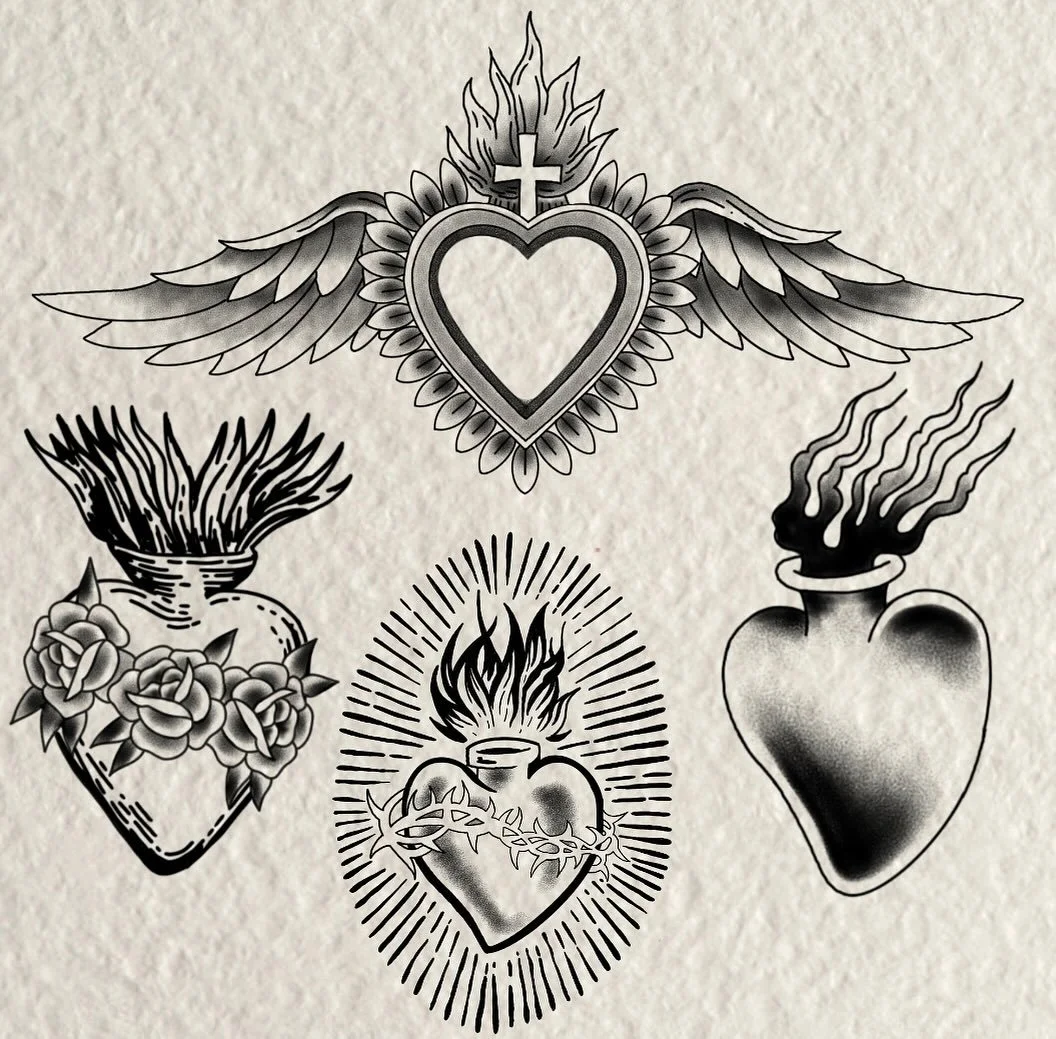 Sacred heart flash! More coming soon! Dm or email to book an appointment!