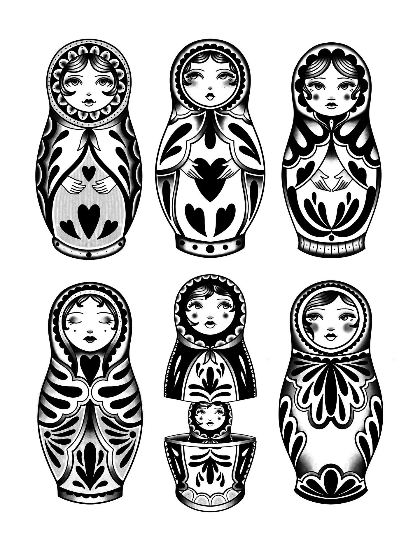 Nesting dolls 🪆I would love love love to do any and all of these!! Dm if interested c: