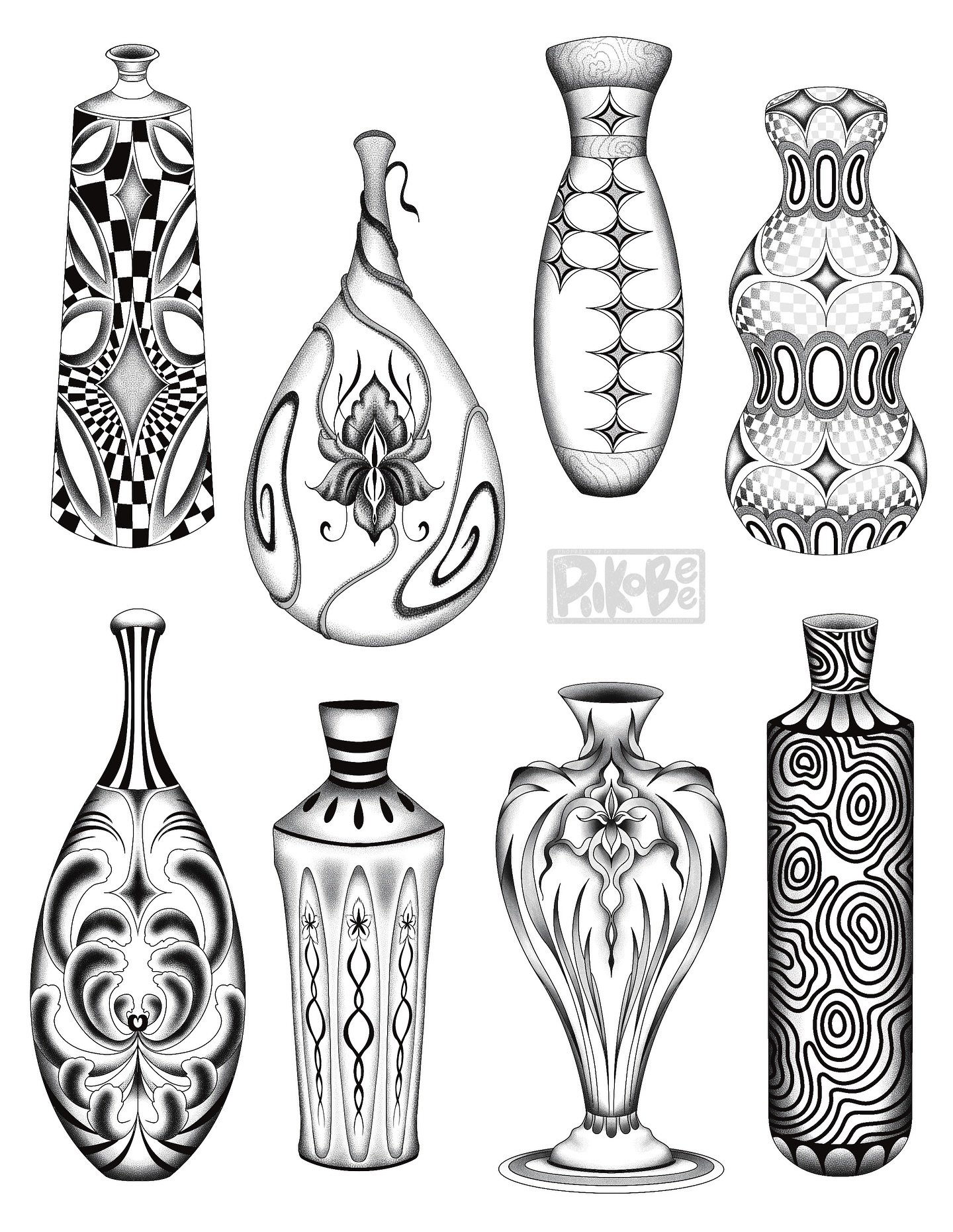 New Vase Flash!! I&rsquo;d absolutely love to do any of these, and like always I&rsquo;m open to alterations! DM or email to book with me <3

.
#flash #tattoo #tattooflash #tattoomke #mke #vaseflash #blackandgray #mkeart