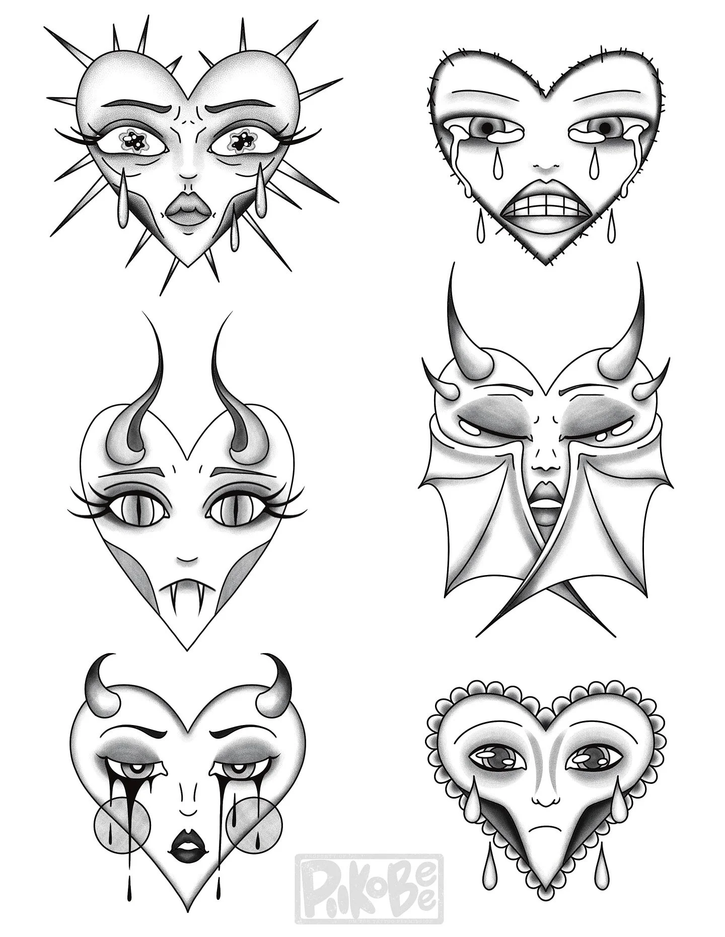 Crying Hearts flash💔 
Maybe.. DM or email to book..? idk tho 😗

.
#mke #mketattoo #tattooflash #flash #crying #heart