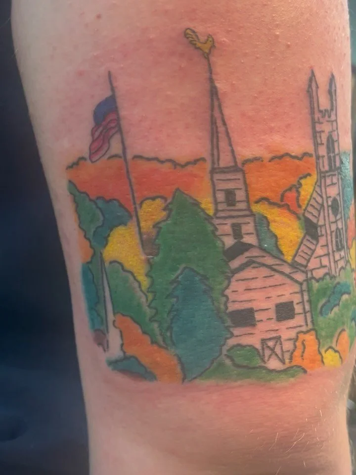 Painterly Newtown CT view for Mia
Thanks for the trust! 

#tattoo