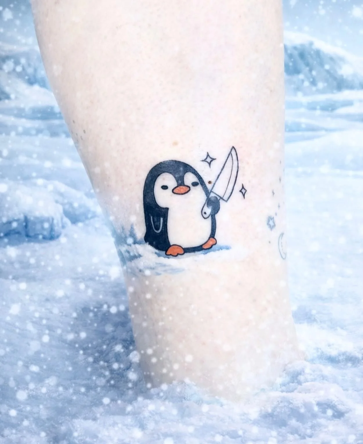 Happy Stabby Bird Christmas! #penguintattoo #stabbybird