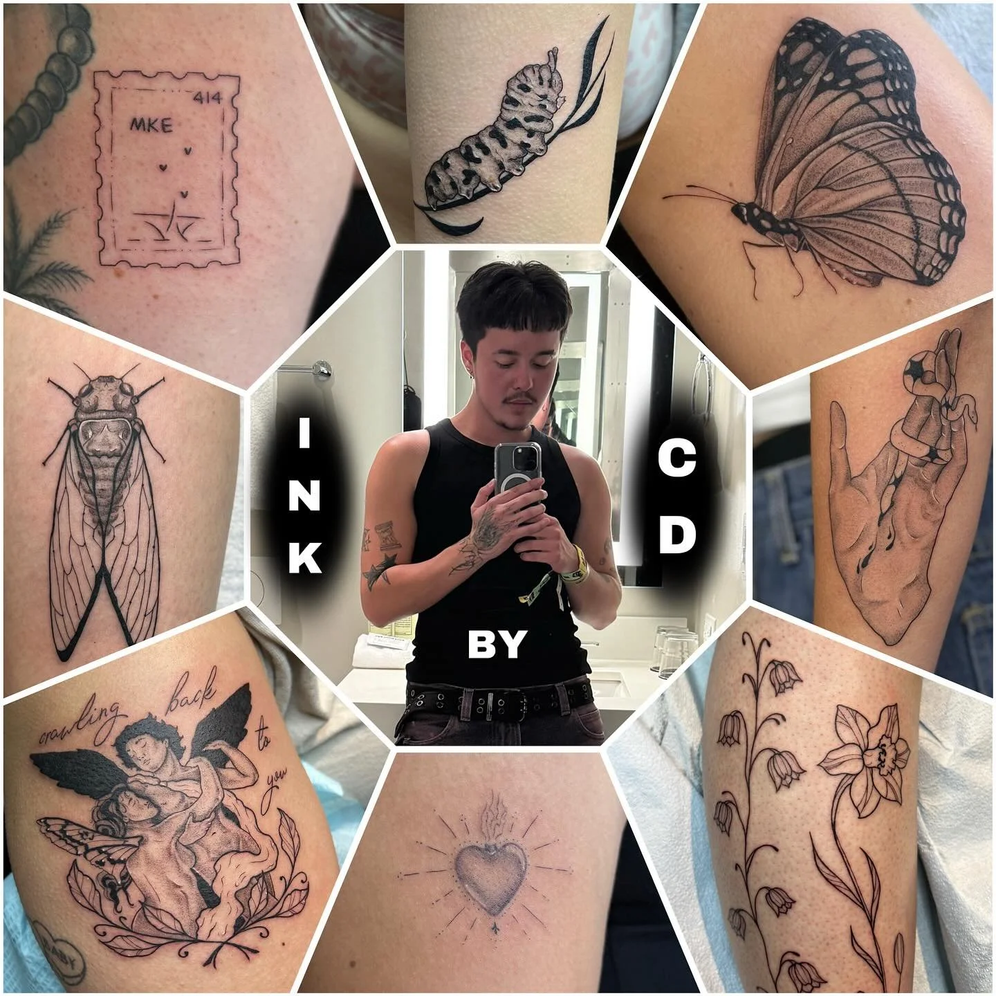 Around this time last year I was hired at Riverwest Tattoo Company. It&rsquo;s been 1 full year, so here&rsquo;s an updated introduction post! 👇🏼
-
&bull; My name is Carl (my initials are C.D.) and my pronouns are he/him.
&bull; I am now 22 years o