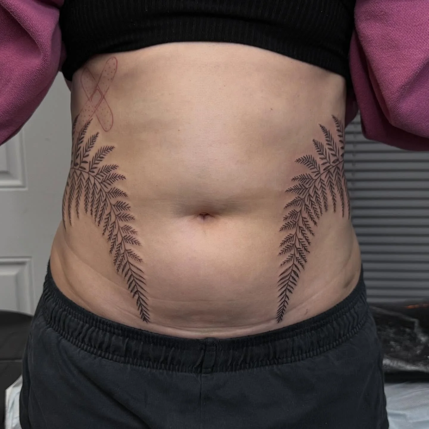 All stipple shading (no linework) on these ferns, done in one session. 🌿 Big thank you to Ari for being so patient throughout the booking process, stencil placement, and tattooing portion of this project. Would absolutely love to do more like this!
