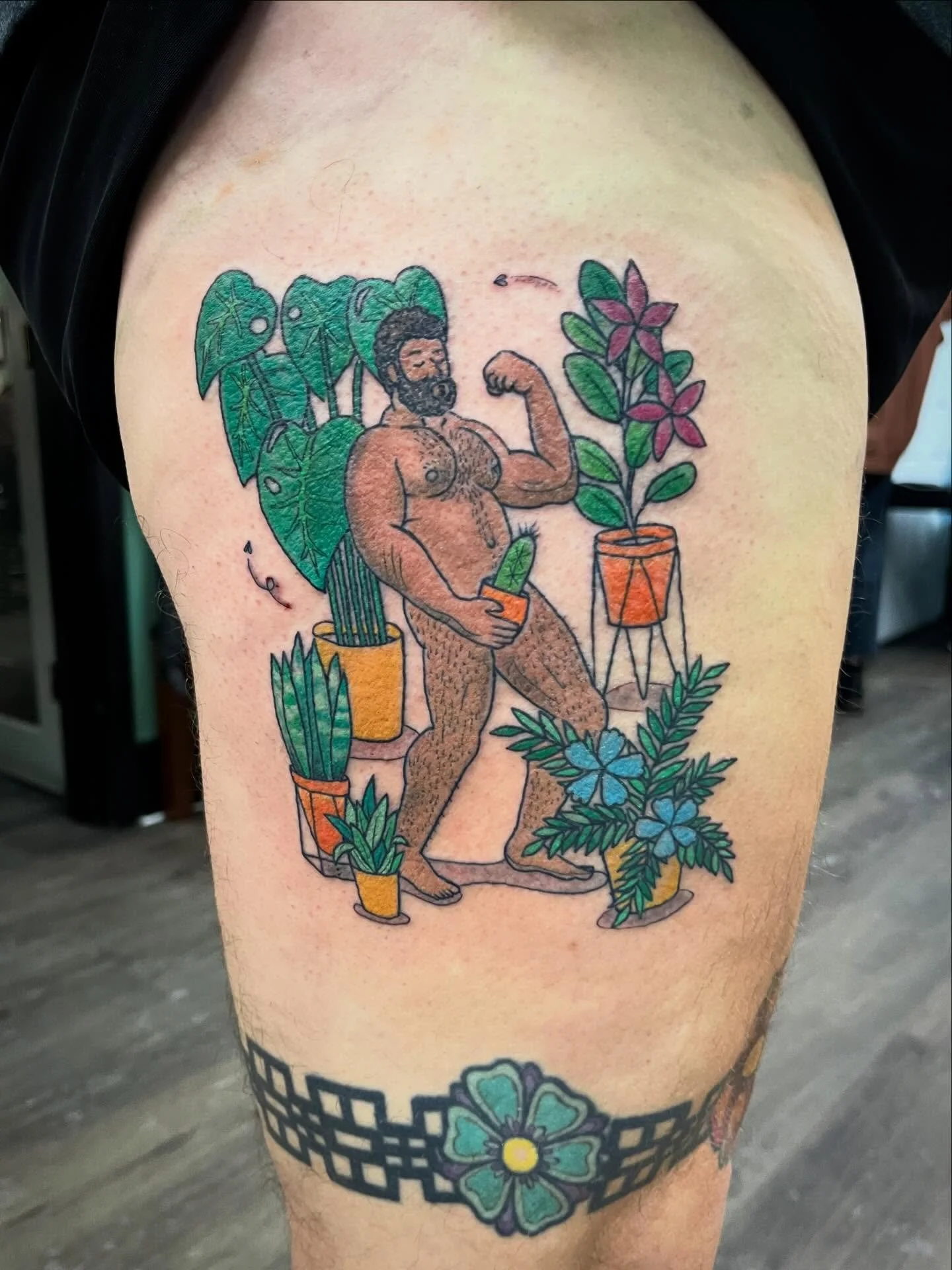 Zamn Zaddy! Pinup dude on a cool dude #lgbtqia #gaytattoo