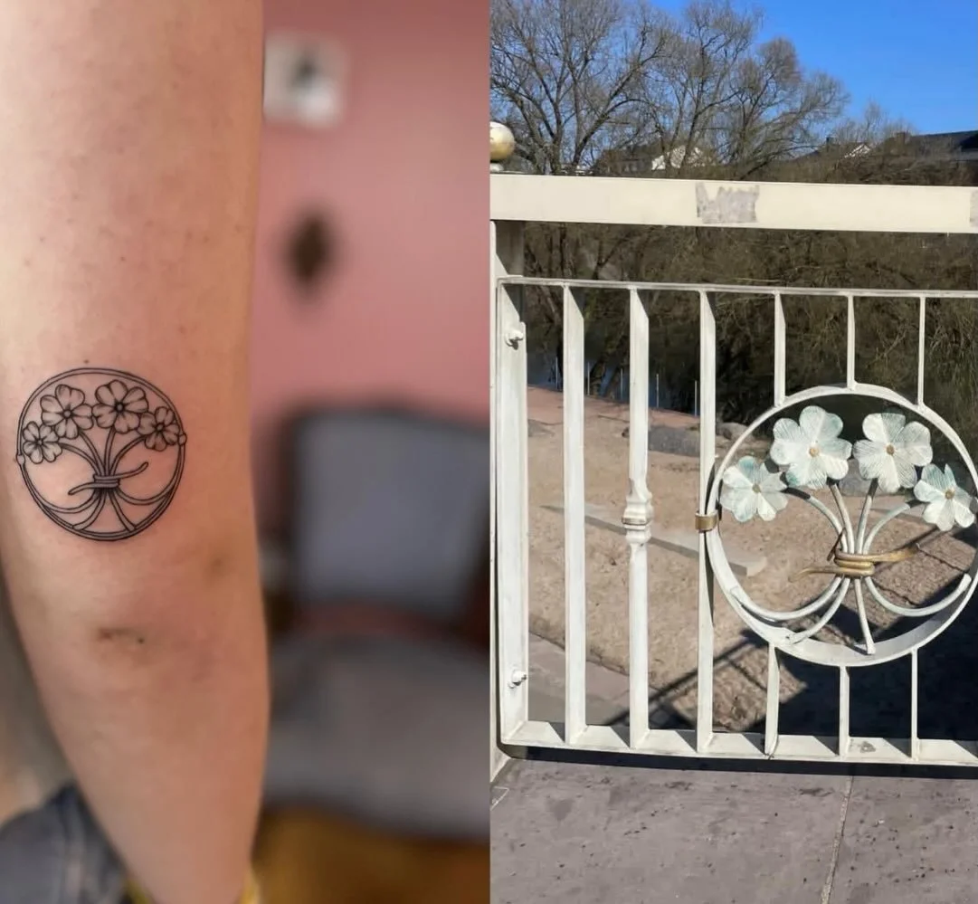 Inspired by a fence in Germany! I love enjoying people&rsquo;s memories through body art!