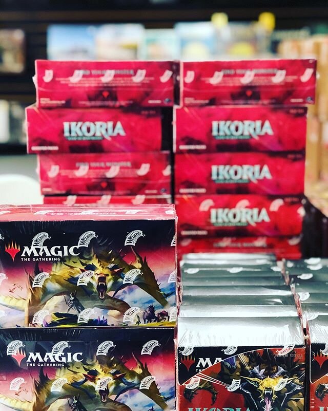 #ikoria is coming, and we&rsquo;re fired up! Friday is the big day, and Dan is a little giddy as we unpack our shipments. Preorder and prepay for any Ikoria product from us to be entered in a drawing to win one of eight Guilds of Ravnica Mythic Editi