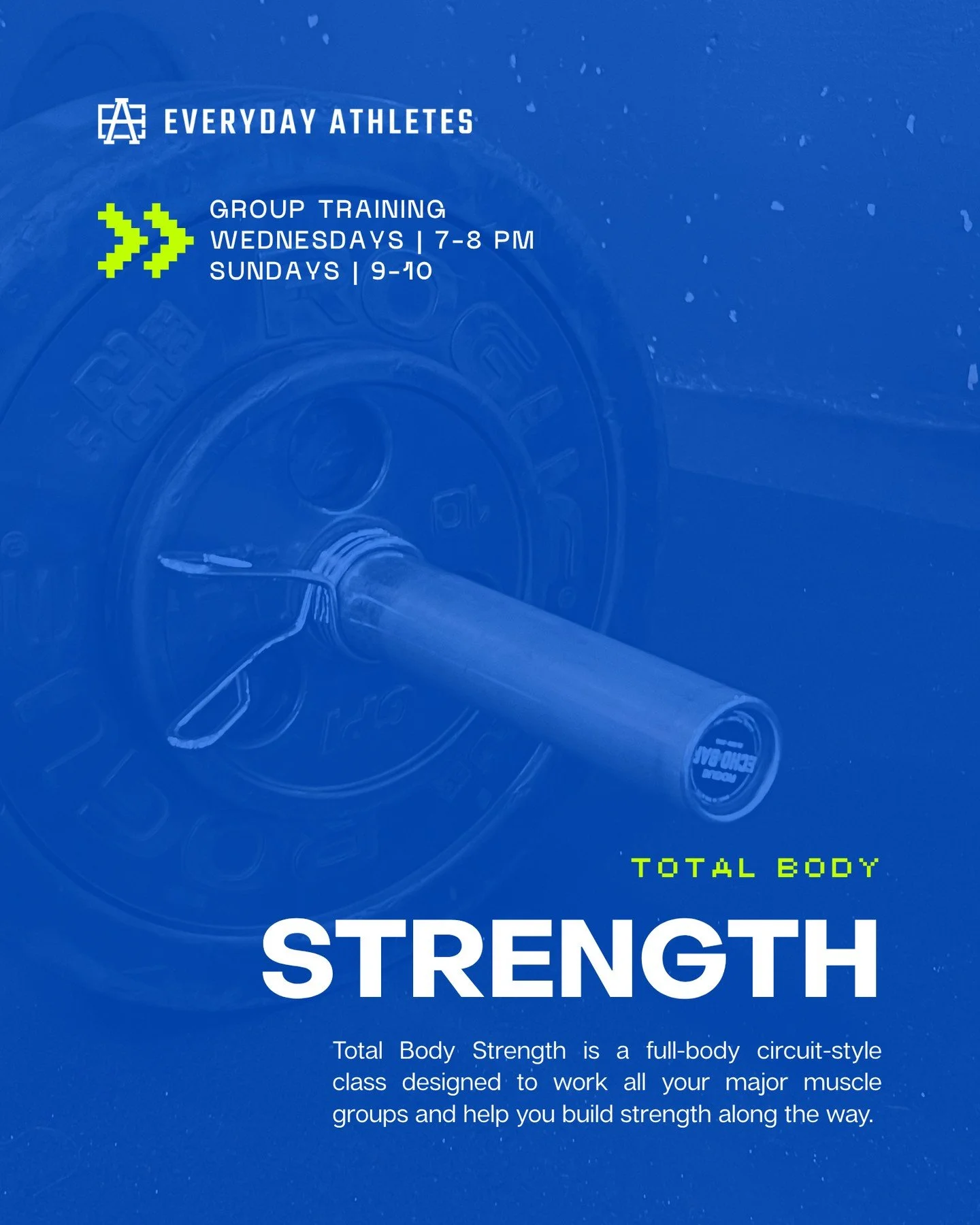 Looking to get stronger? This one&rsquo;s for you.⁠
⁠
TOTAL BODY STRENGTH is a full-body circuit-style class designed to work all your major muscle groups and help you build strength along the way.⁠
⁠
Come ready to work, have a good time, and leave f