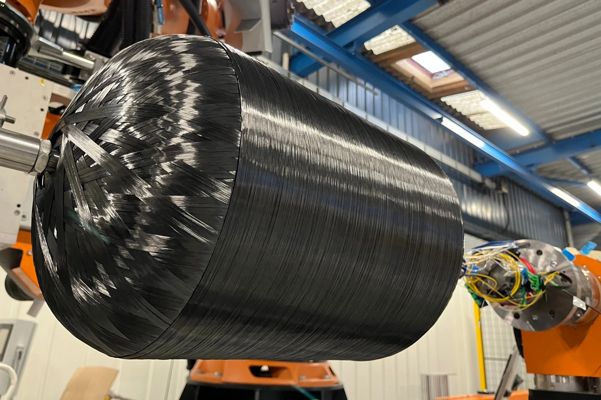 COPV (composite overwrapped pressure vehicle) for spacecraft propulsion.