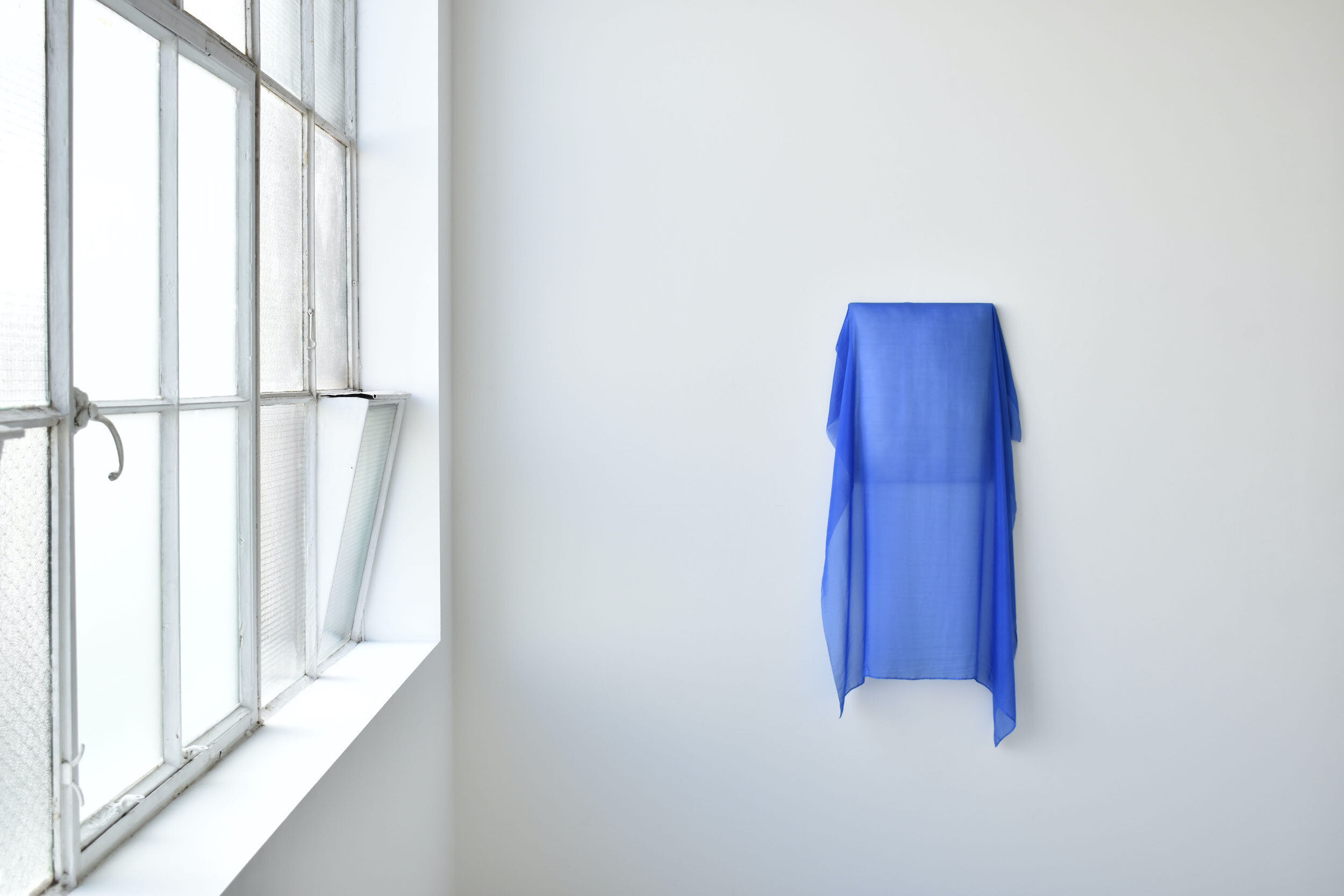  Draped blue Synthetic materials on board 60 x 140 cm (install display) 2019 