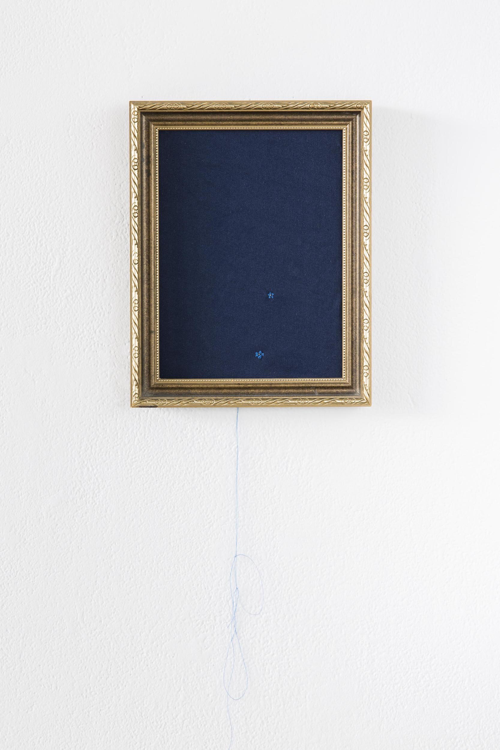  Threads Synthetic materials framed 23 x 18 cm  2019 Photograph by Lucy Foster 