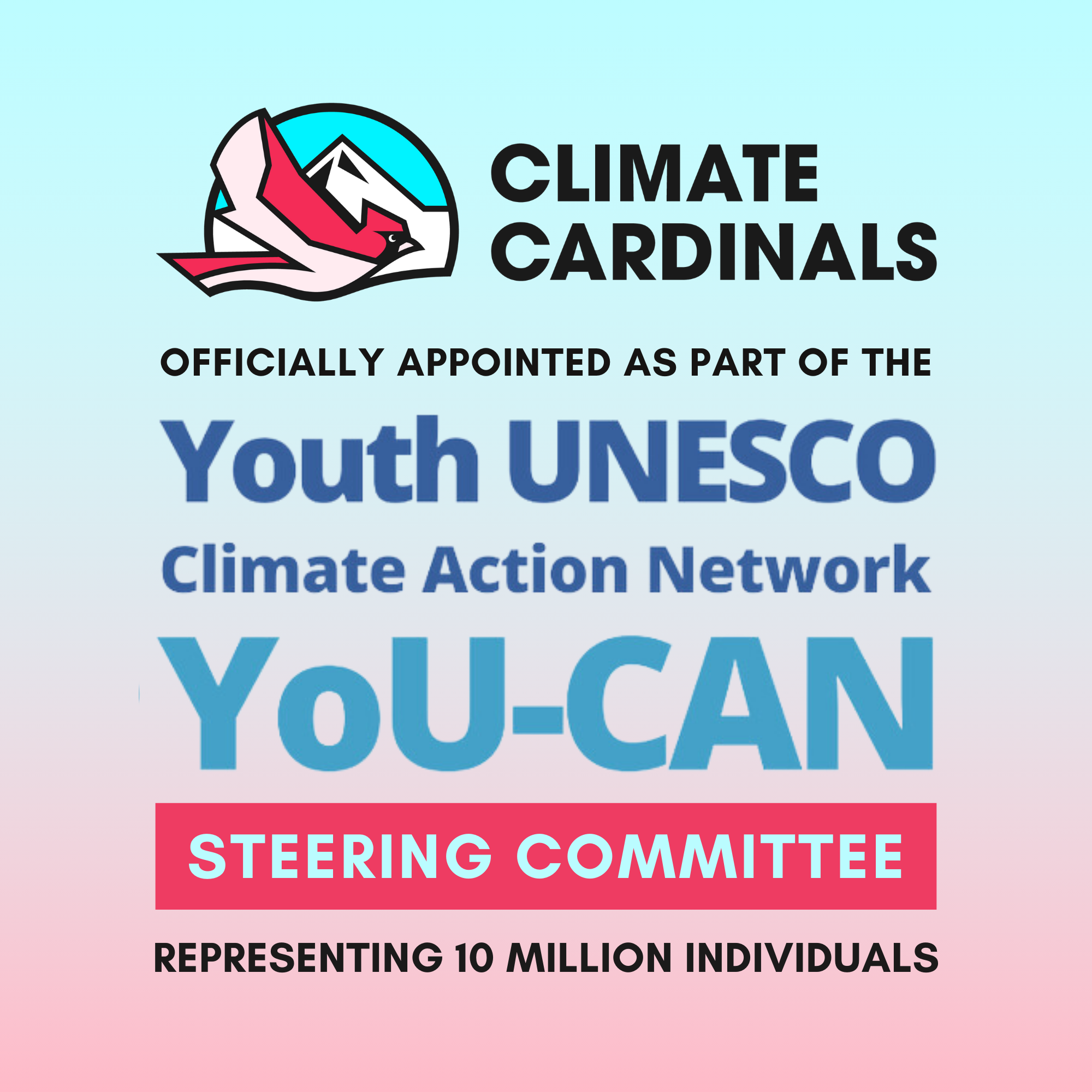 Climate Cardinals appointed to UNESCO Youth Climate Action Network Steering Committee