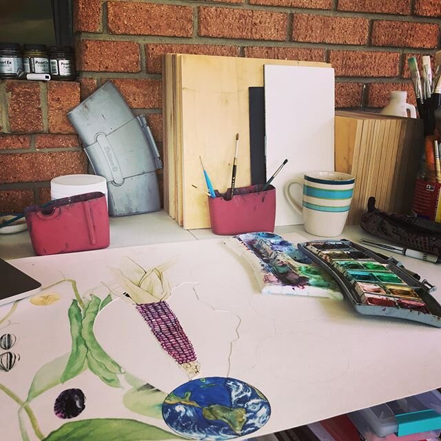 This piece is finally finished! It&rsquo;s inspired by OUR seeds. The seeds that hold generational wisdom and knowing, that hold life. Let us protect our seeds fiercely and lovingly for OUR seeds are sacred, they are brilliant, they are our past and 