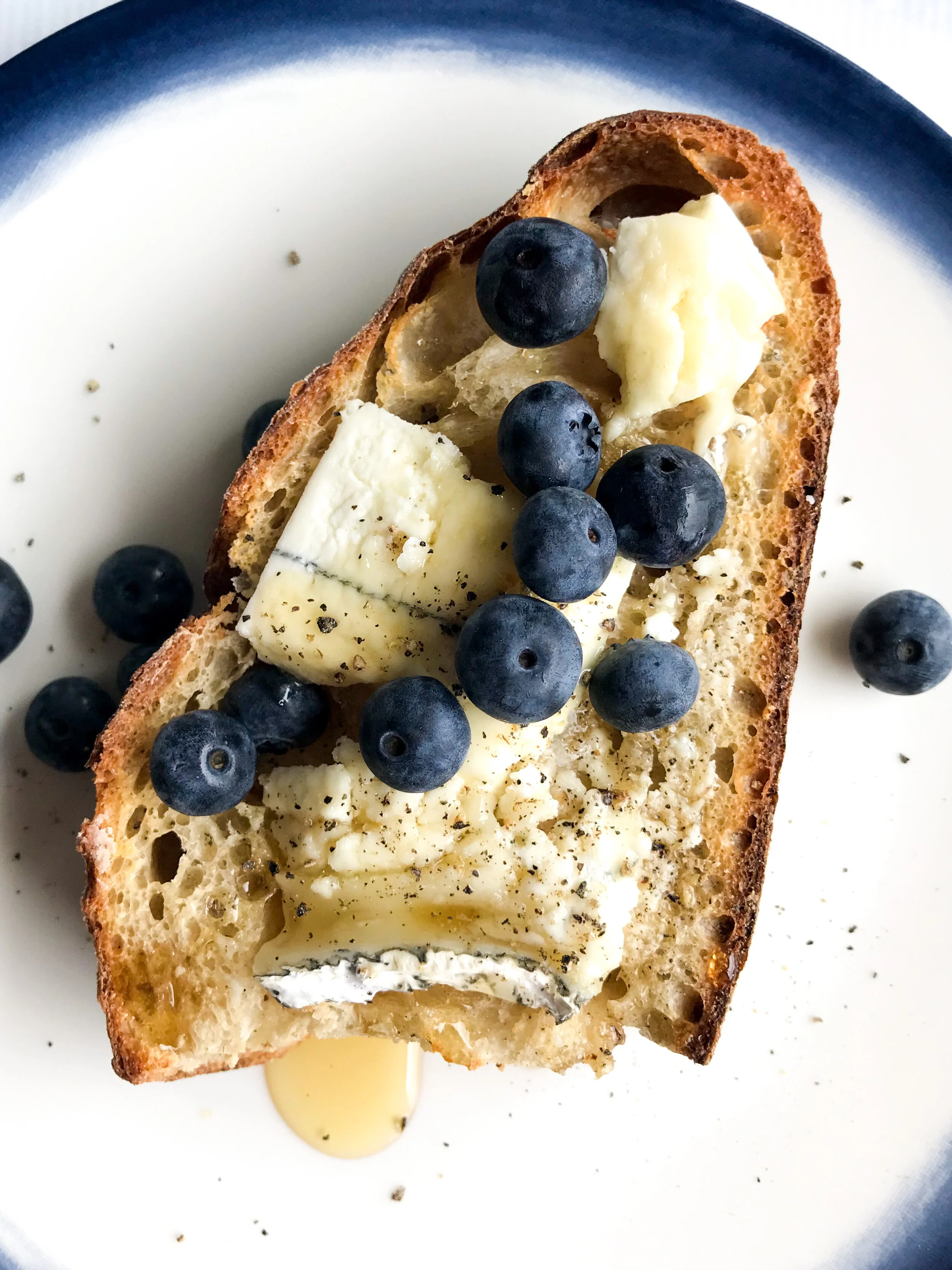 MOVE OVER Avocado Toast! Make Blueberries + Olive Oil + Honey + Salt + Pepper Toast Instead