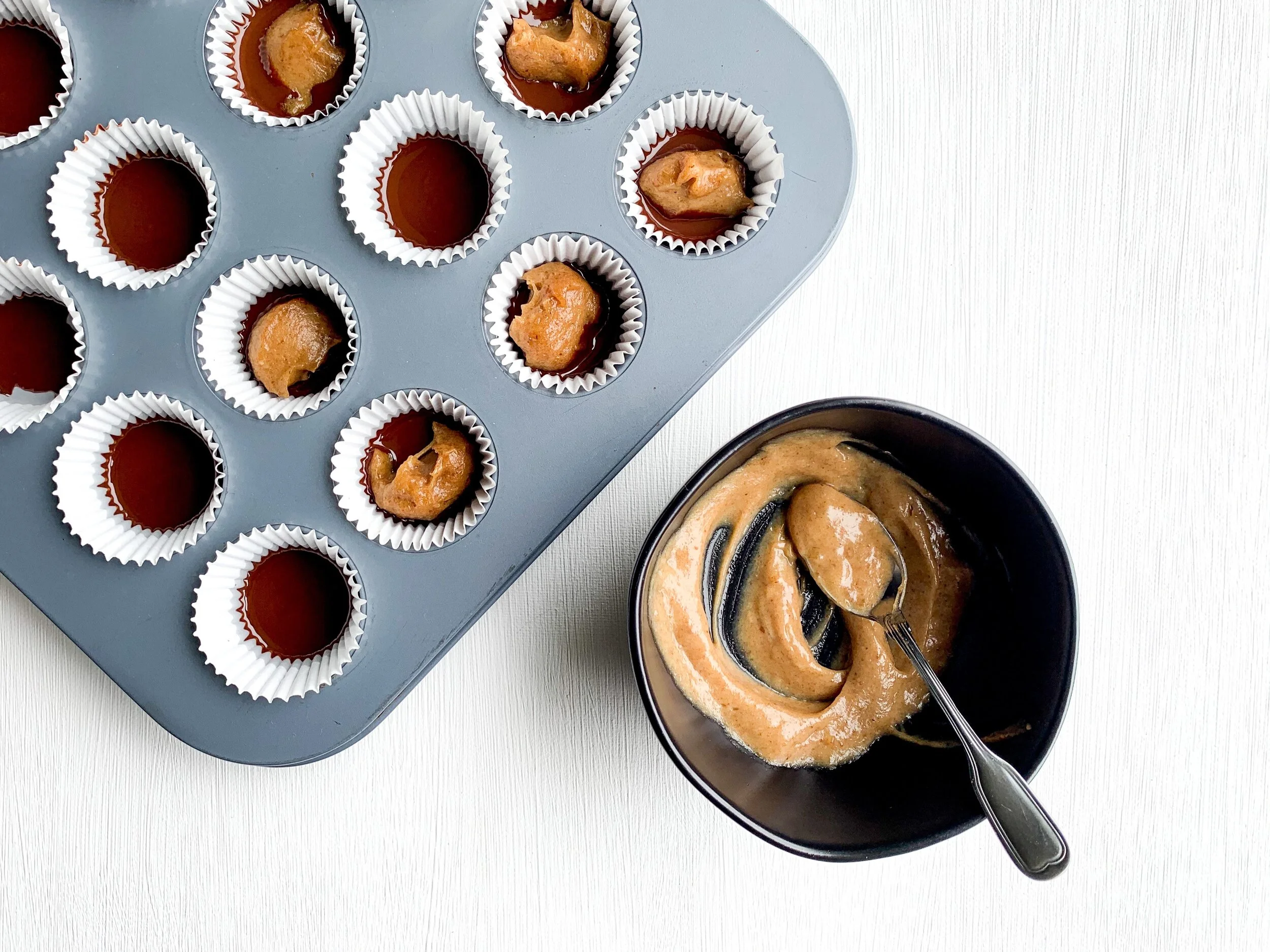 Easy Tahini Date Caramel Cup Freezer Treats