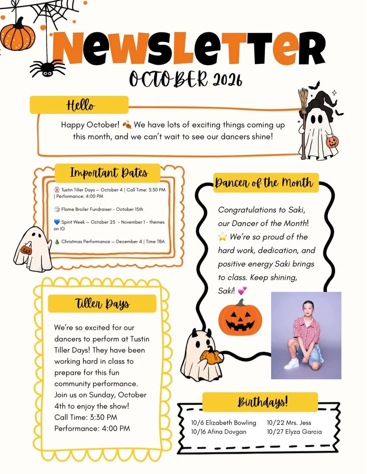 Check out our Oct Newsletter 🎃👻🕸️✨