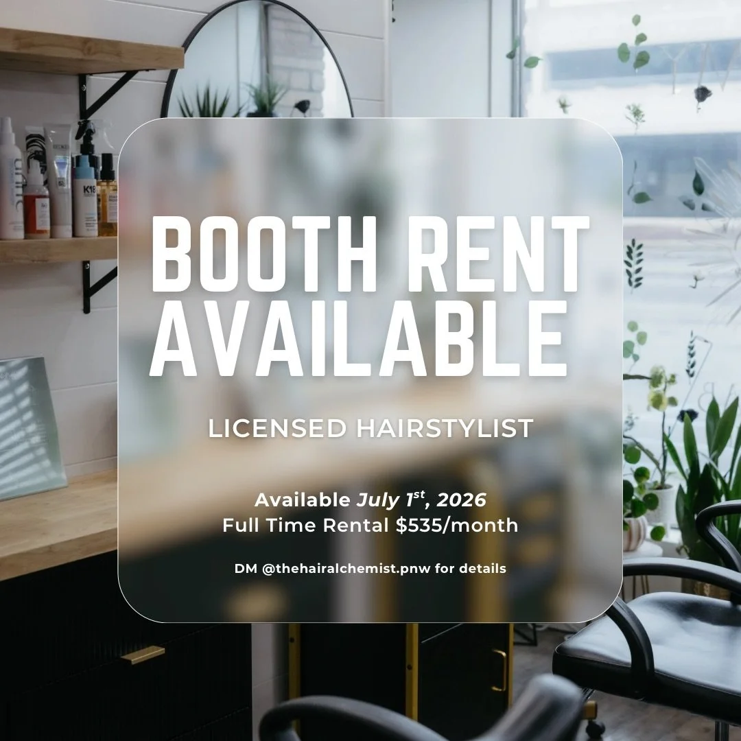 Your next salon home might be waiting for you. ✨

Beginning July 1st, we will have a full-time chair rental available at @alchemy_hairlab 

Thoughtfully designed, client-focused, and home to a wonderful group of beauty professionals, our space was cr