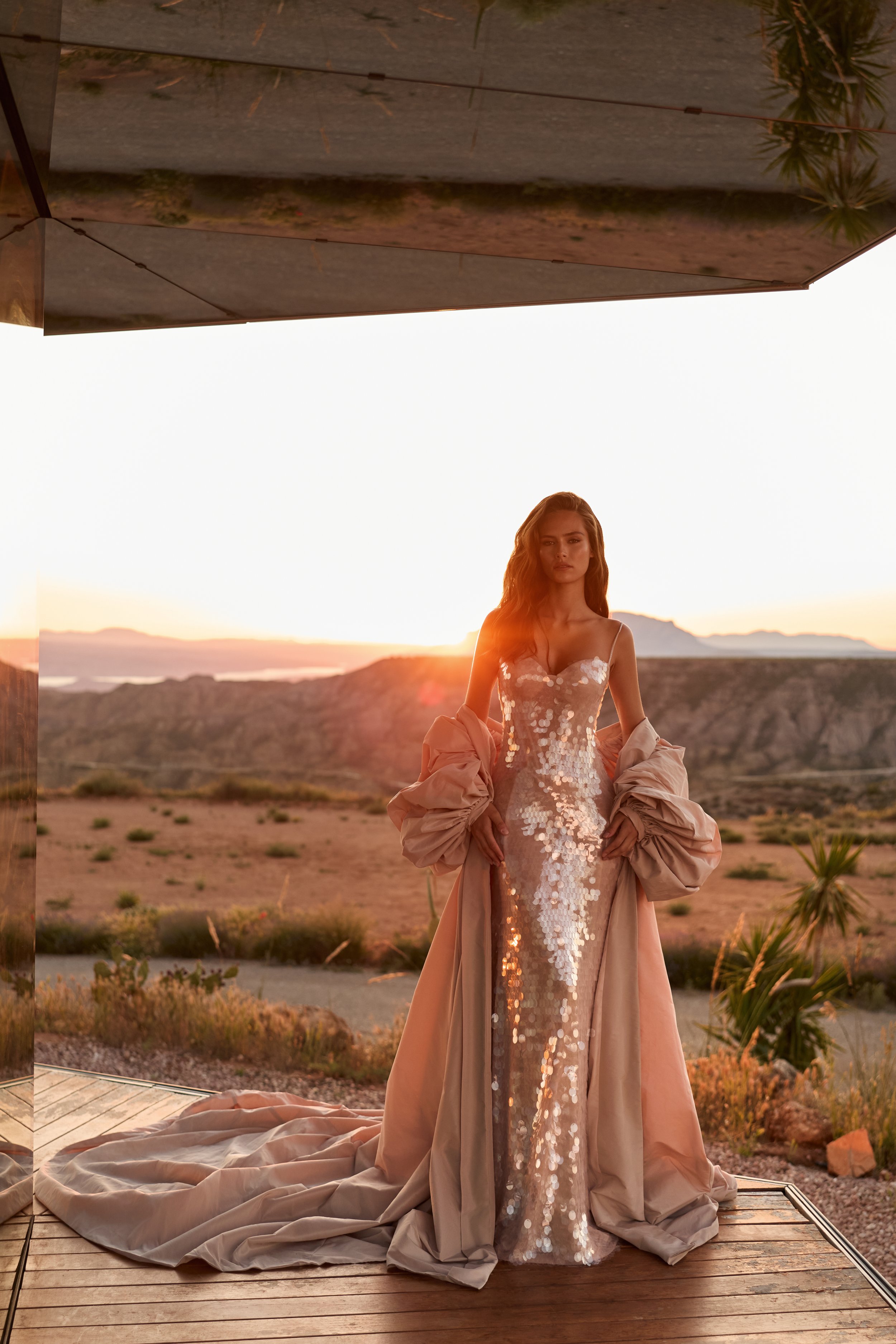 wedding dress with cape, bridal cape with sleeves, puff sleeve bridal cape, sequin wedding dress, sequin gown, rehearsal dinner dress, engagement party dress, wedding weekend outfit NYC. (Copy)