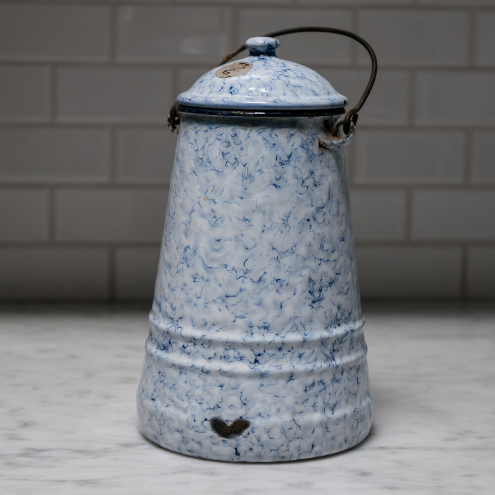 Vintage Blue and White French Milk Pot — All Fun And Good