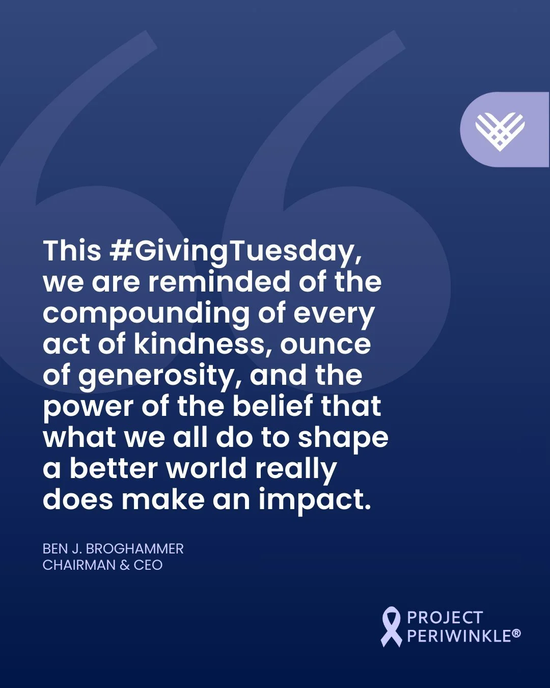 Visit www.projectperiwinkle.org/waystogive to learn more &amp; get involved!  Thank you for your support!

 #NonProfit #PositiveImpact #MakeADifference #StomachCancer #cancerResearch #StomachCancerAwareness #GivingTuesday #CancerSupport #ProjectPeriw