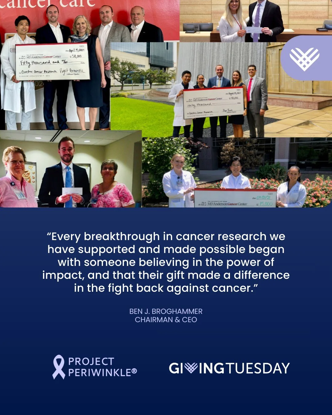 Every piece and ounce of support matters!  Just look at all we have accomplished, together.  Thank you to all who have supported our mission!  Learn more, and get involved, today on #GivingTuesday, and every day, by visiting www.projectperiwinkle.org