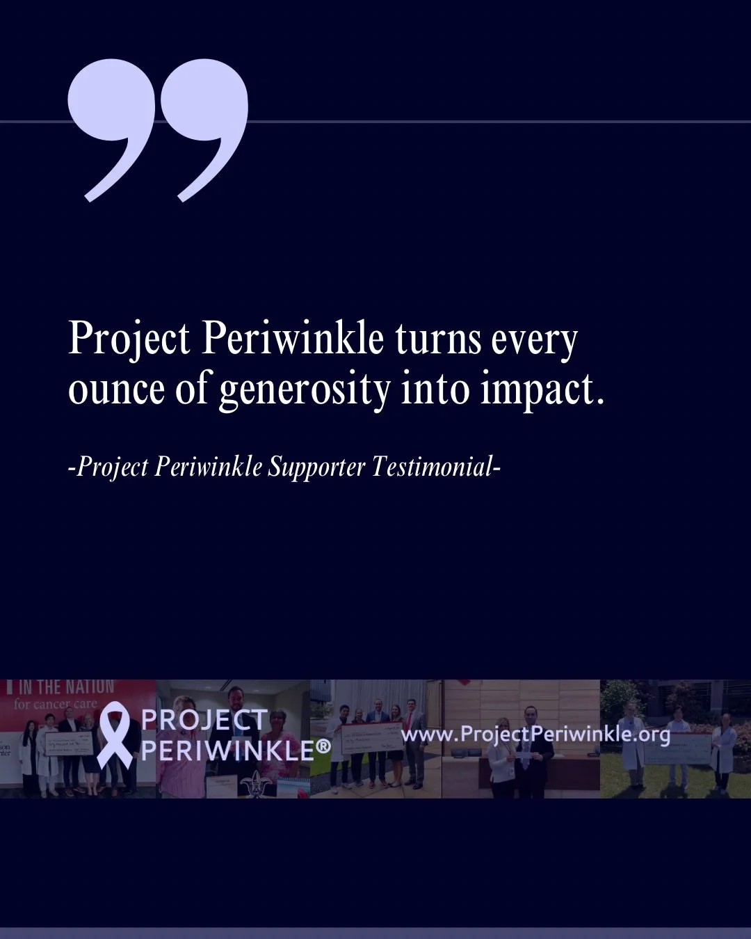 Why do you support Project Periwinkle?  Let us know in the comments or send us a note at giving@projectperiwinkle.org

 #NonProfit #StomachCancer #impact #ProjectPeriwinikle #cancerprevention