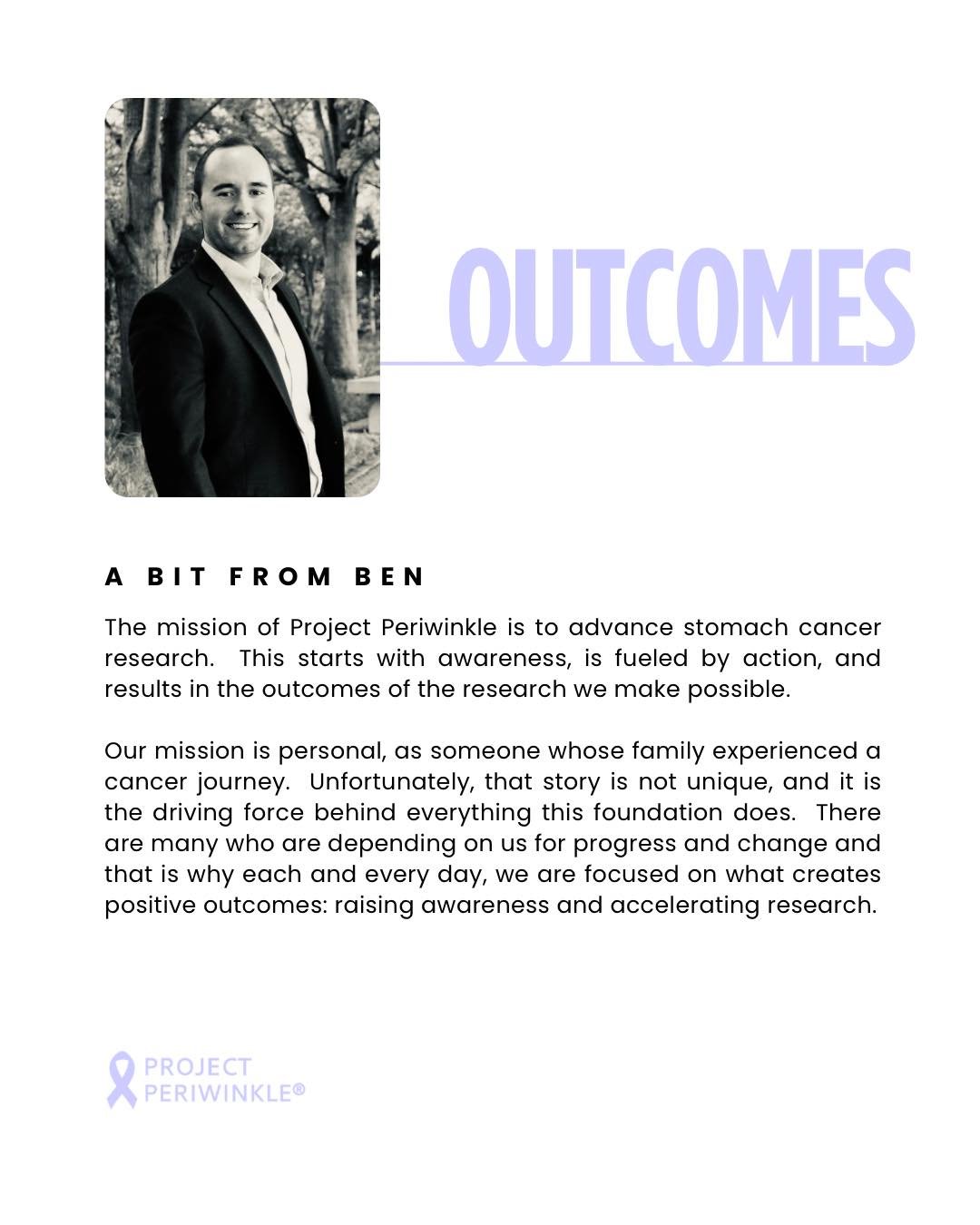 So many incredible things go into the work that creates outcomes improving our world! 

This latest insight is part of our new series, "A Bit From Ben", highlighting our values and commitments.

Learn more about Project Periwinkle and get i