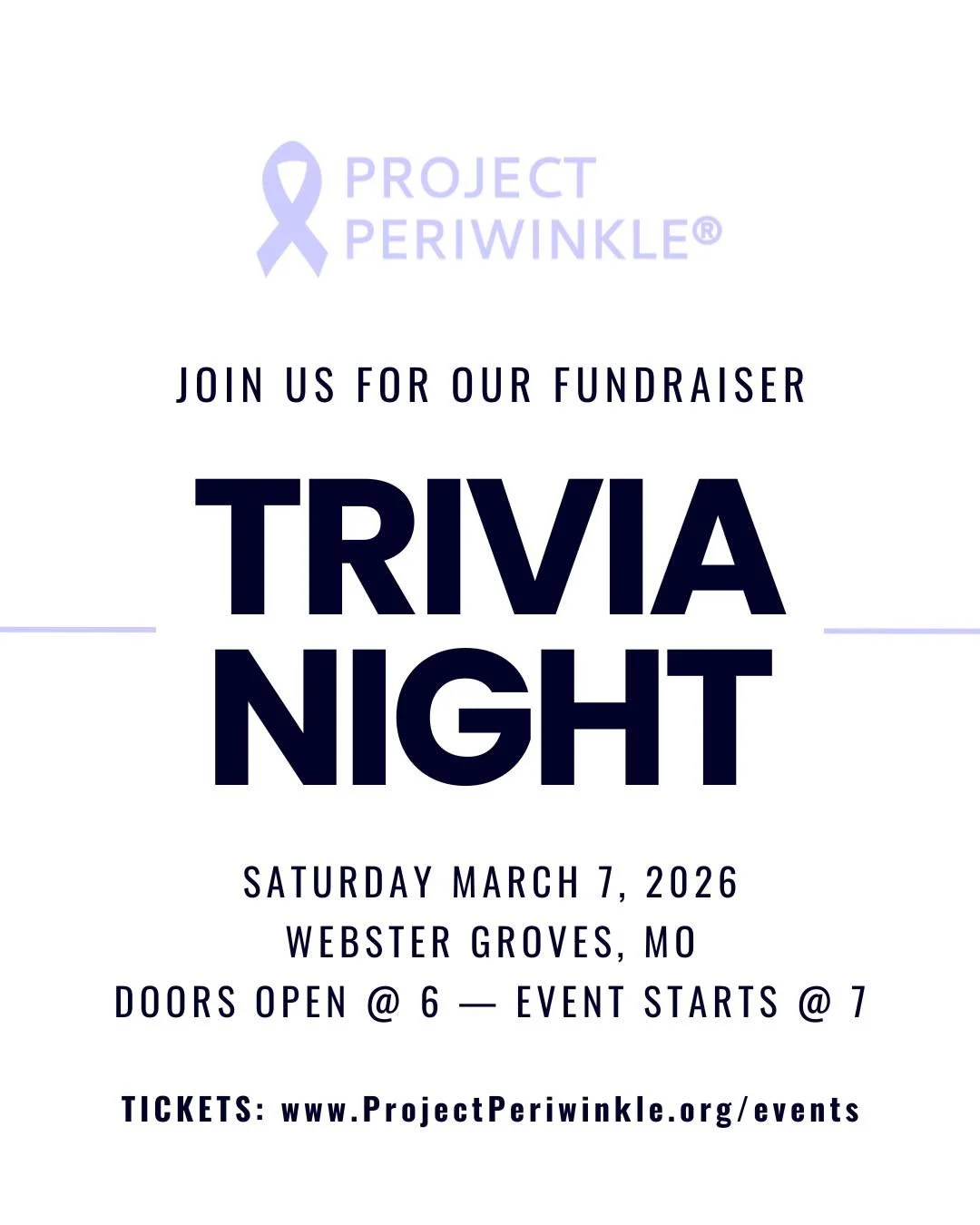 1 more week until our trivia night!  In the St. Louis area?  We&rsquo;d love to see you there!  Can&rsquo;t make it?  You can still make an impact with a donation.  Thank you to our amazing sponsors: Broghammer Strategies Group, Babcock Insurance &am
