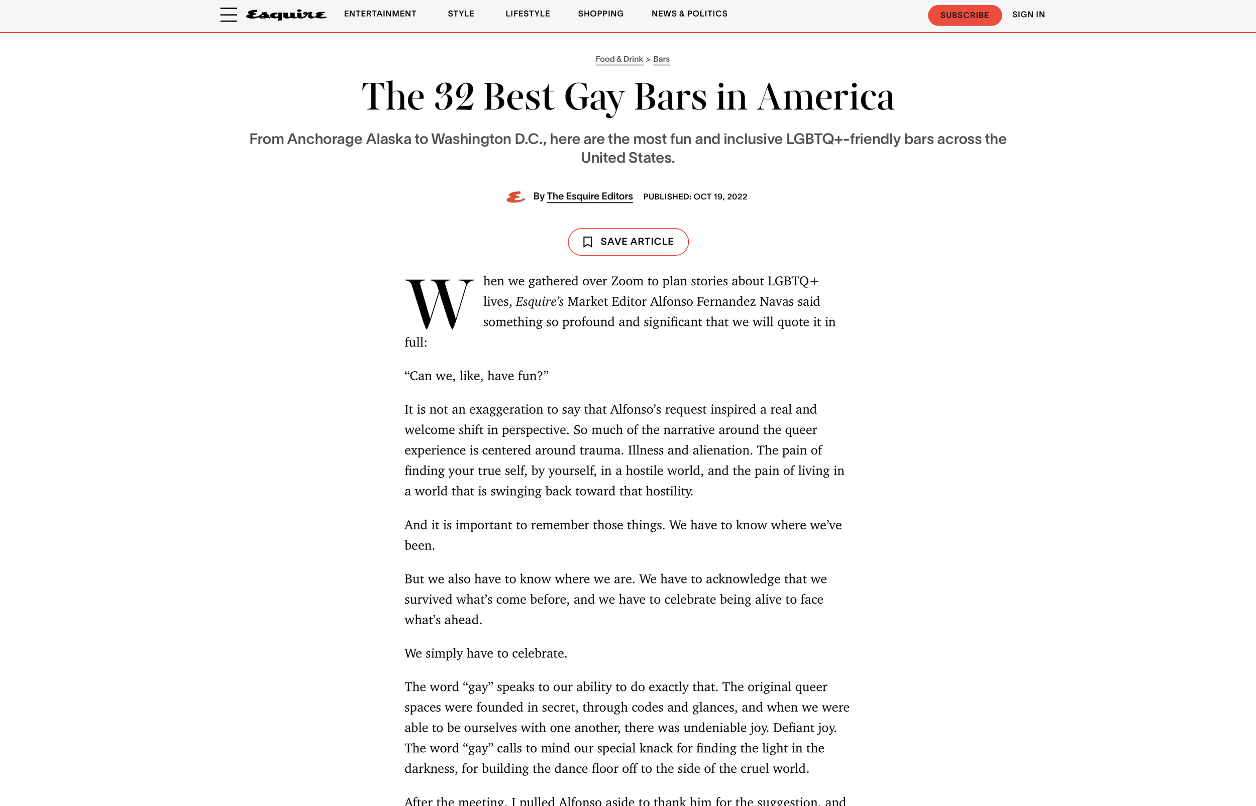 The 32 Best Gay Bars in America