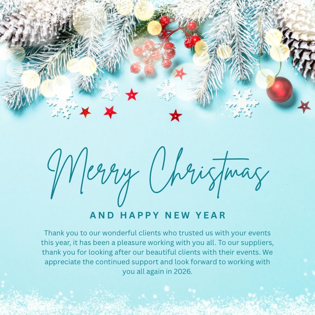 Thank you to our wonderful clients who trusted us with your events this year, it has been a pleasure working with you all. To our suppliers, thank you for looking after our beautiful clients with their events. We appreciate the continued support and 