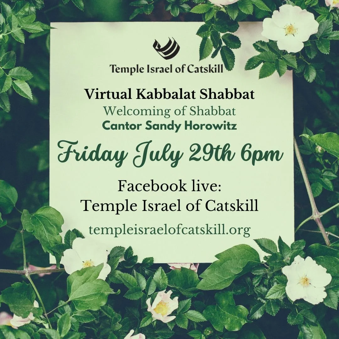 Virtual Kabbalat Shabbat with Cantor Sandy Horowitz