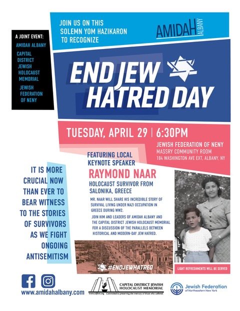 Amidah Event - End Jew Hatred Day @ Jewish Federation of NENY