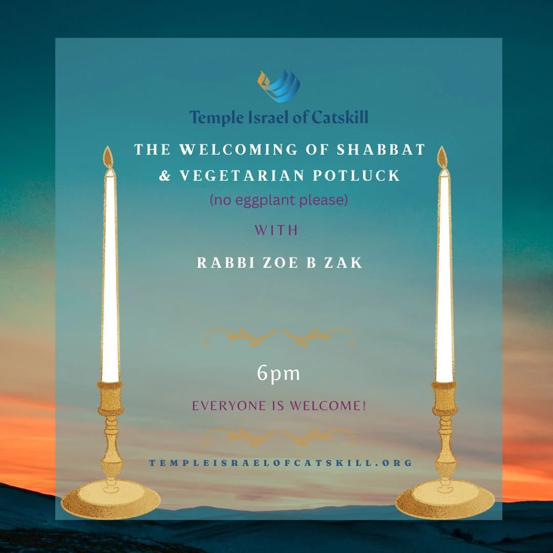 Kabbalat Shabbat & Vegetarian Pot-Luck*