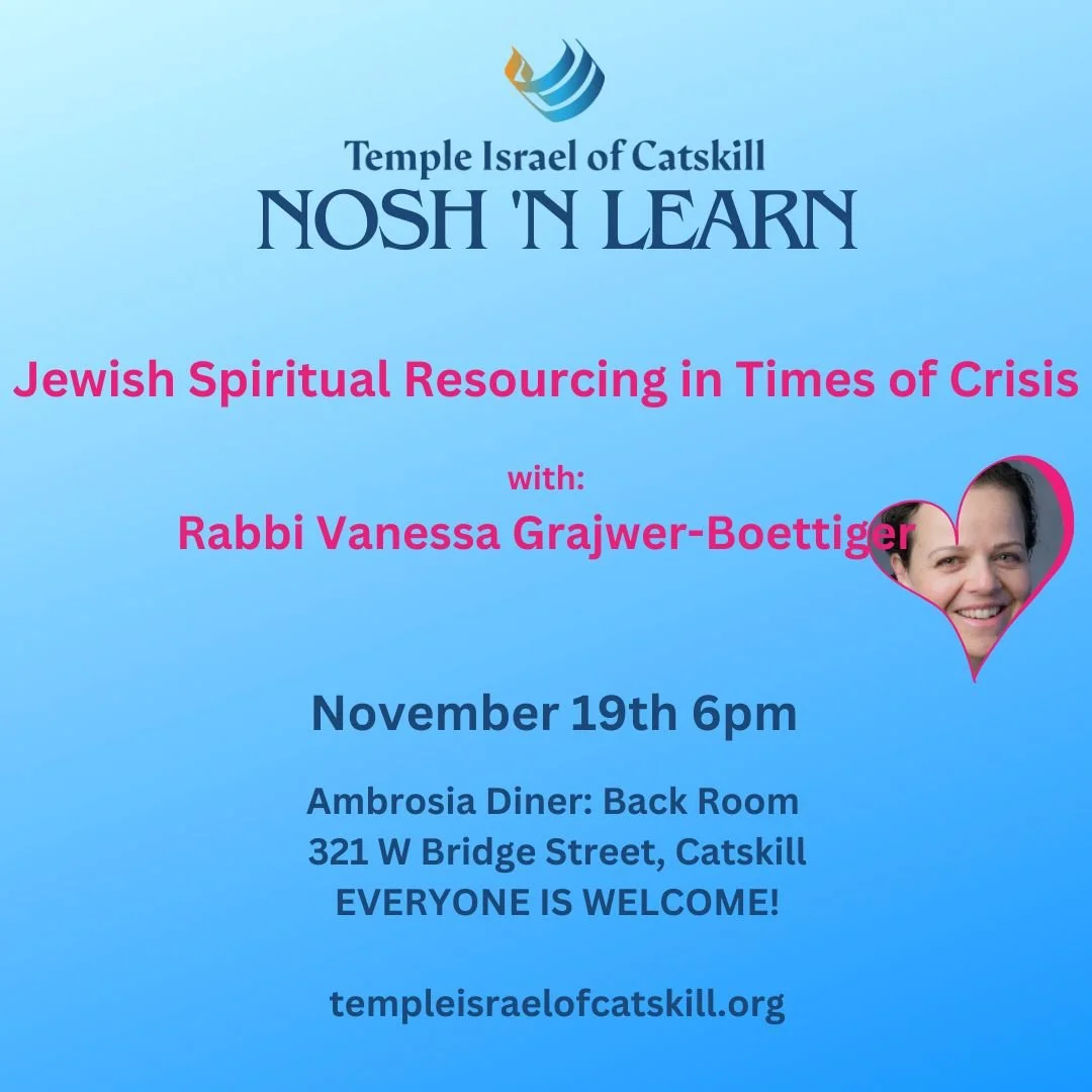 Nosn 'n' Learn - Jewish Spiritual Resourcing in Times of Crisis