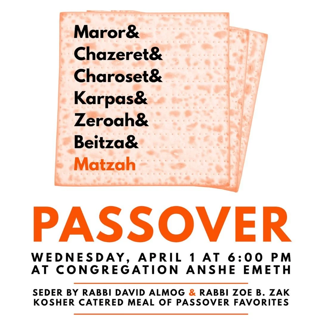 Passover Seder at Anshe Emeth - RSVP Required!