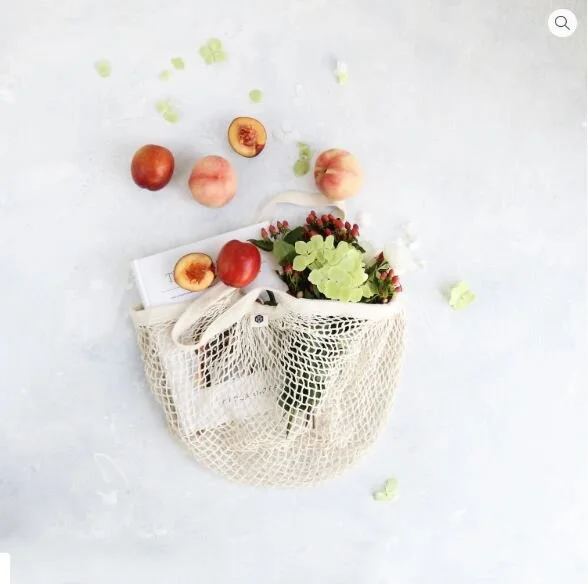 Organic cotton net tote bag - short handle1.JPG