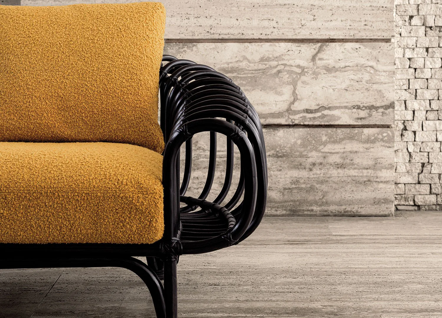 Pan Chair Italian designer seating with sculpted curved profile