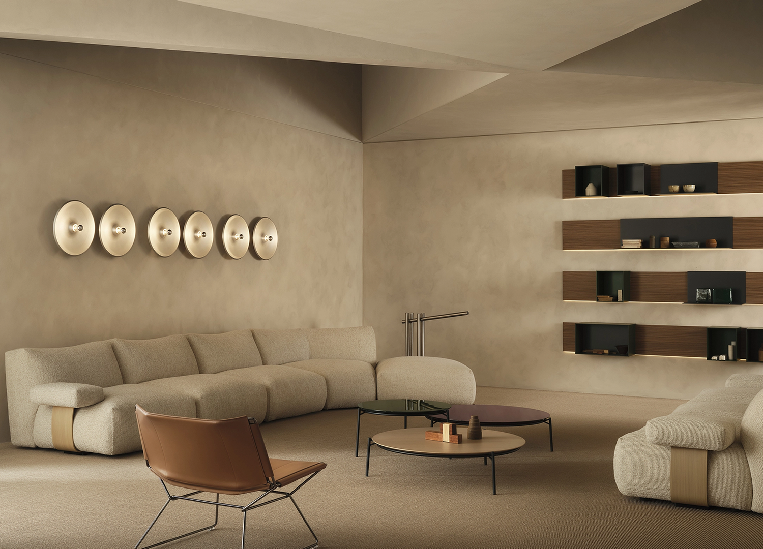 Goom designer sofa with rounded contours and contemporary upholstered comfort