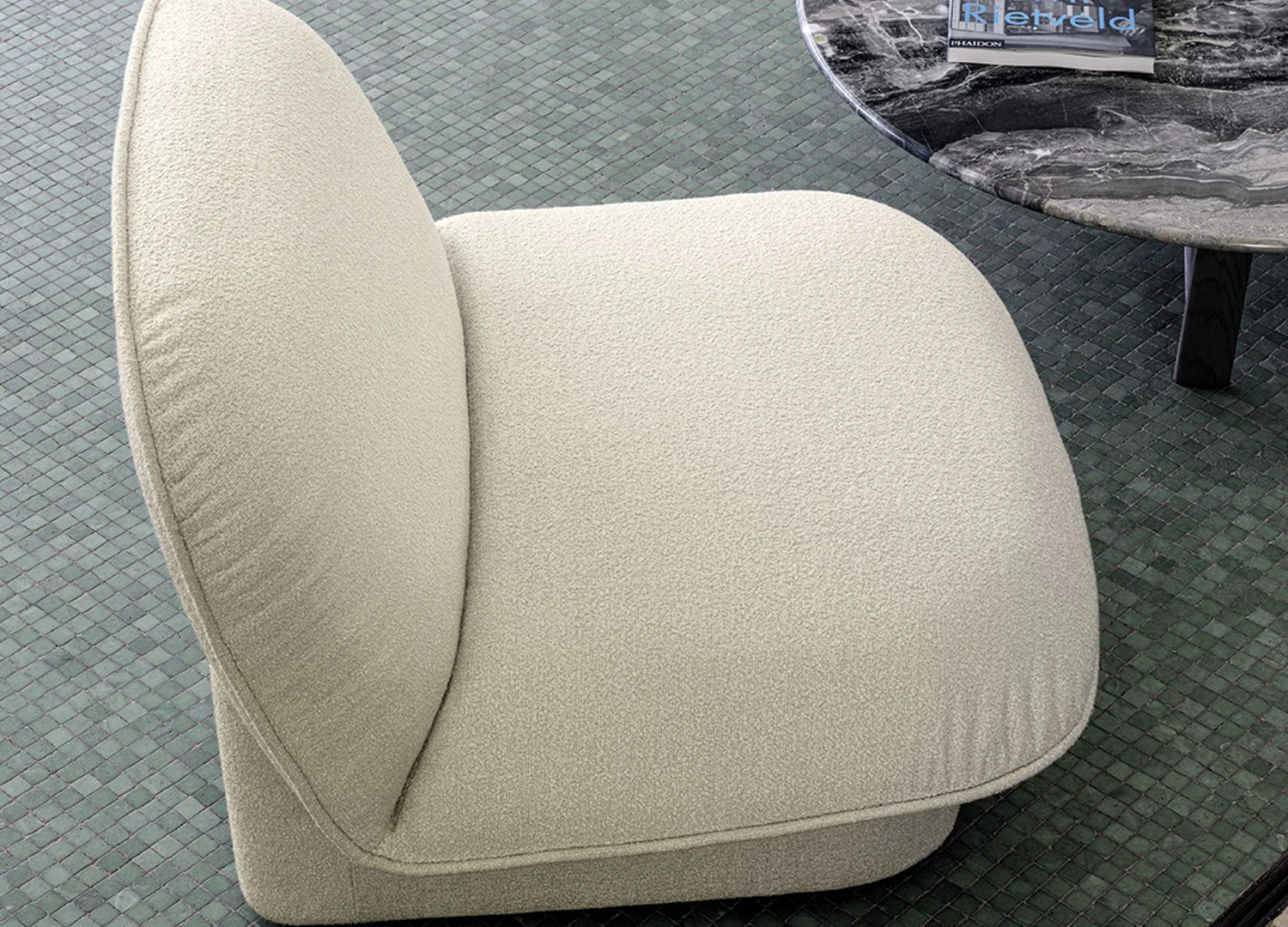 Clara Chair with elegant upholstery and clean contemporary lines